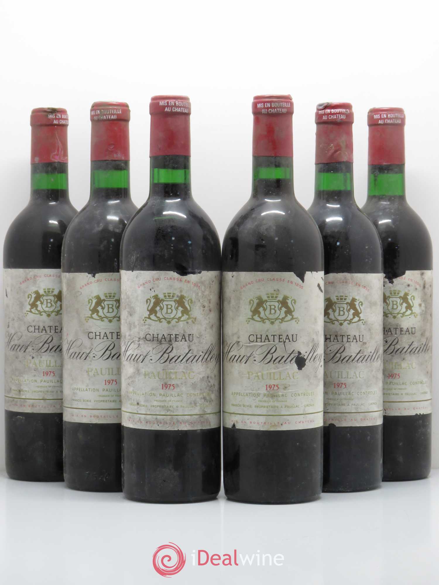 Château Haut Batailley 5ème Grand Cru Classé 1975 - Lot de 6 bouteilles - 0