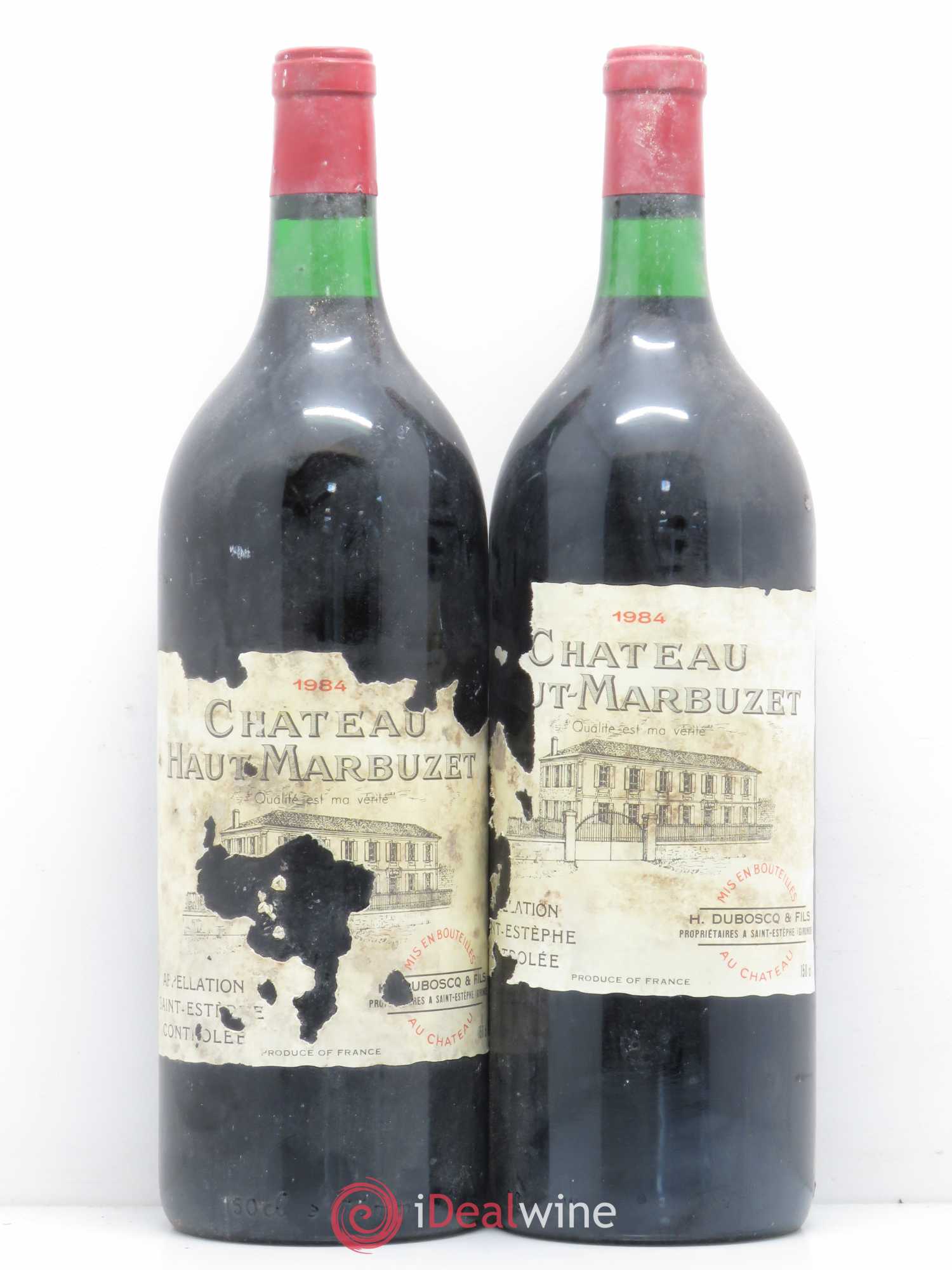 Château Haut Marbuzet 1984 - Lot de 2 magnums - 0