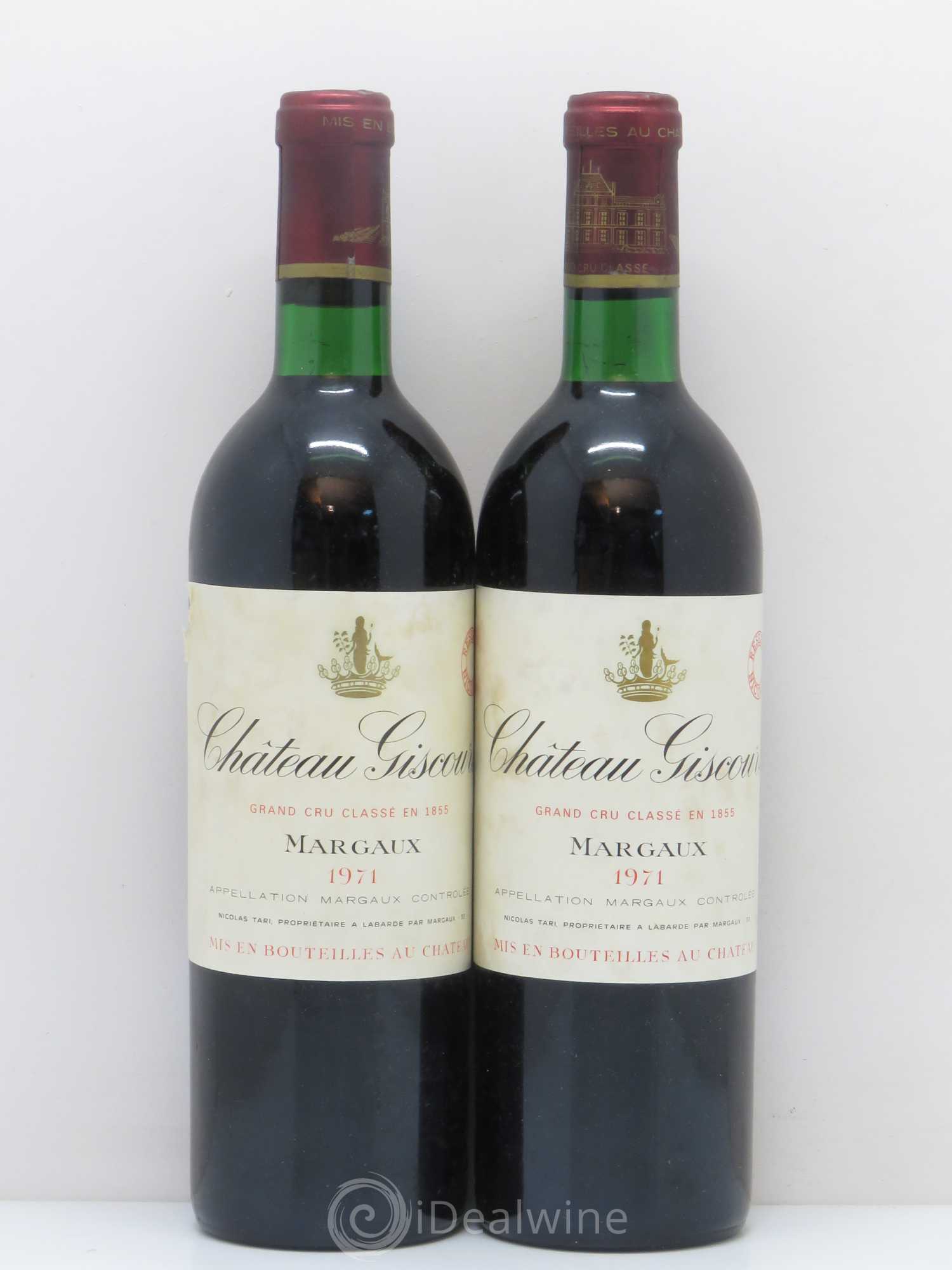 Château Giscours 3ème Grand Cru Classé 1971 - Lot de 2 bouteilles - 0