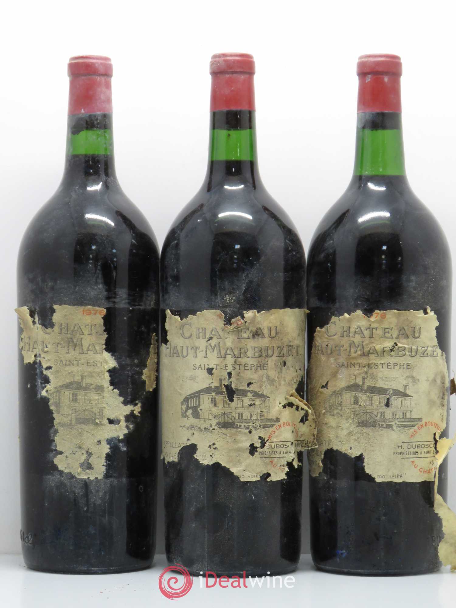 Château Haut Marbuzet 1976 - Lot de 3 magnums - 0