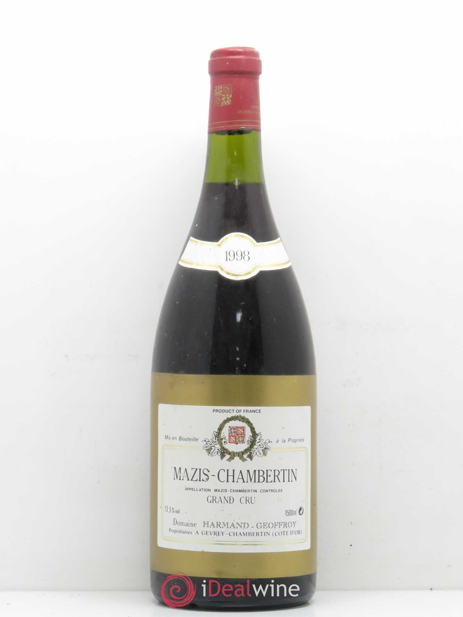 Mazis-Chambertin Grand Cru Harmand-Geoffroy (Domaine) 1998 - Lot de 1 magnum - 0