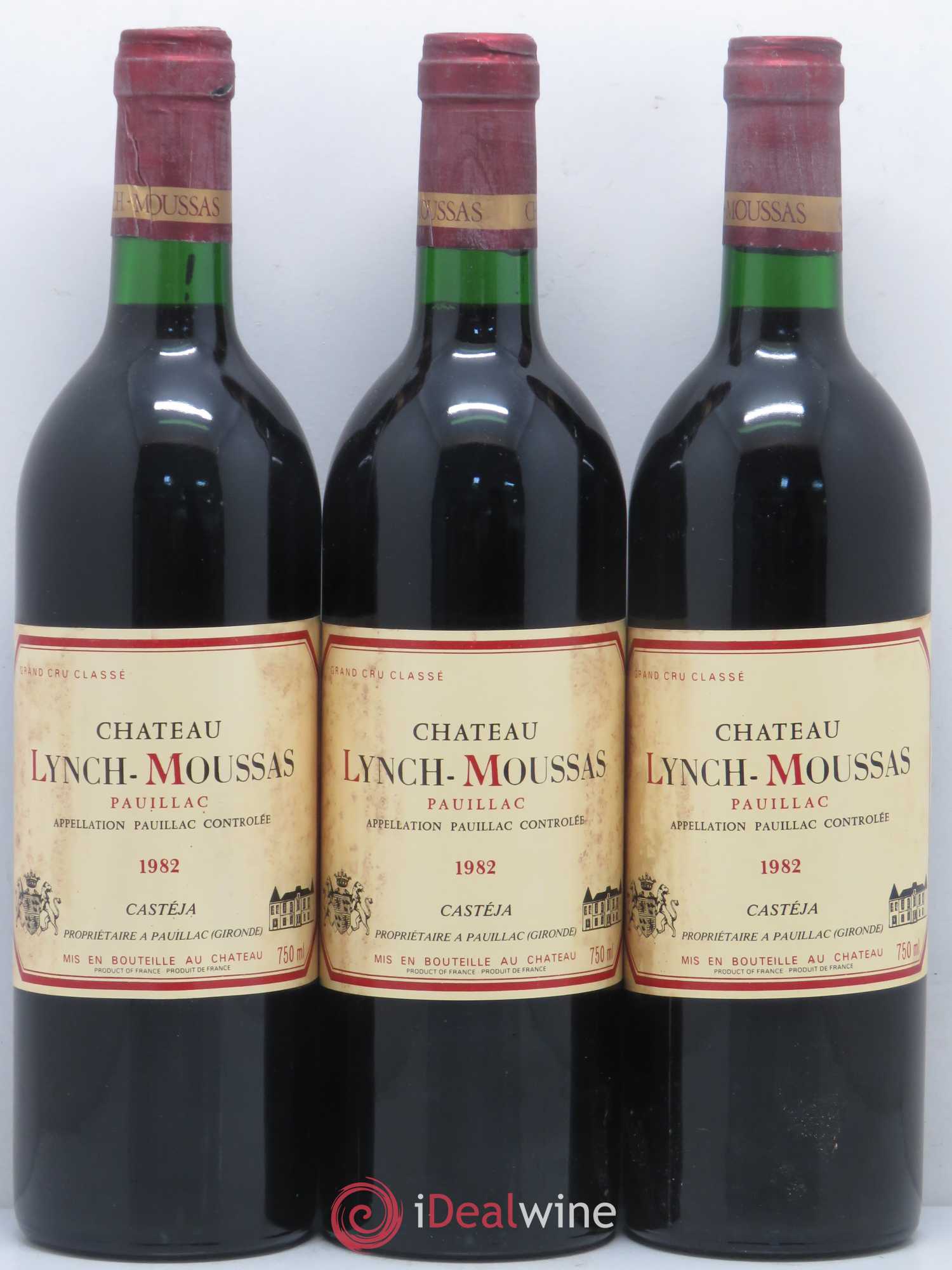 Château Lynch Moussas 5ème Grand Cru Classé 1982 - Lot de 12 bouteilles - 1