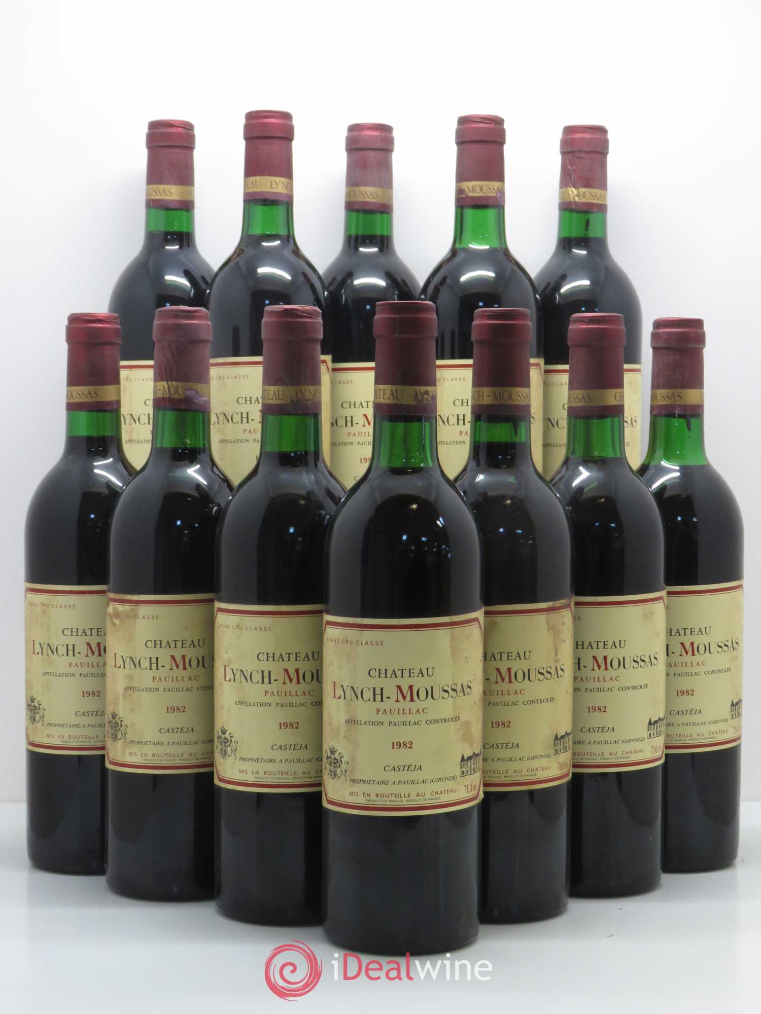 Château Lynch Moussas 5ème Grand Cru Classé 1982 - Lot de 12 bouteilles - 0