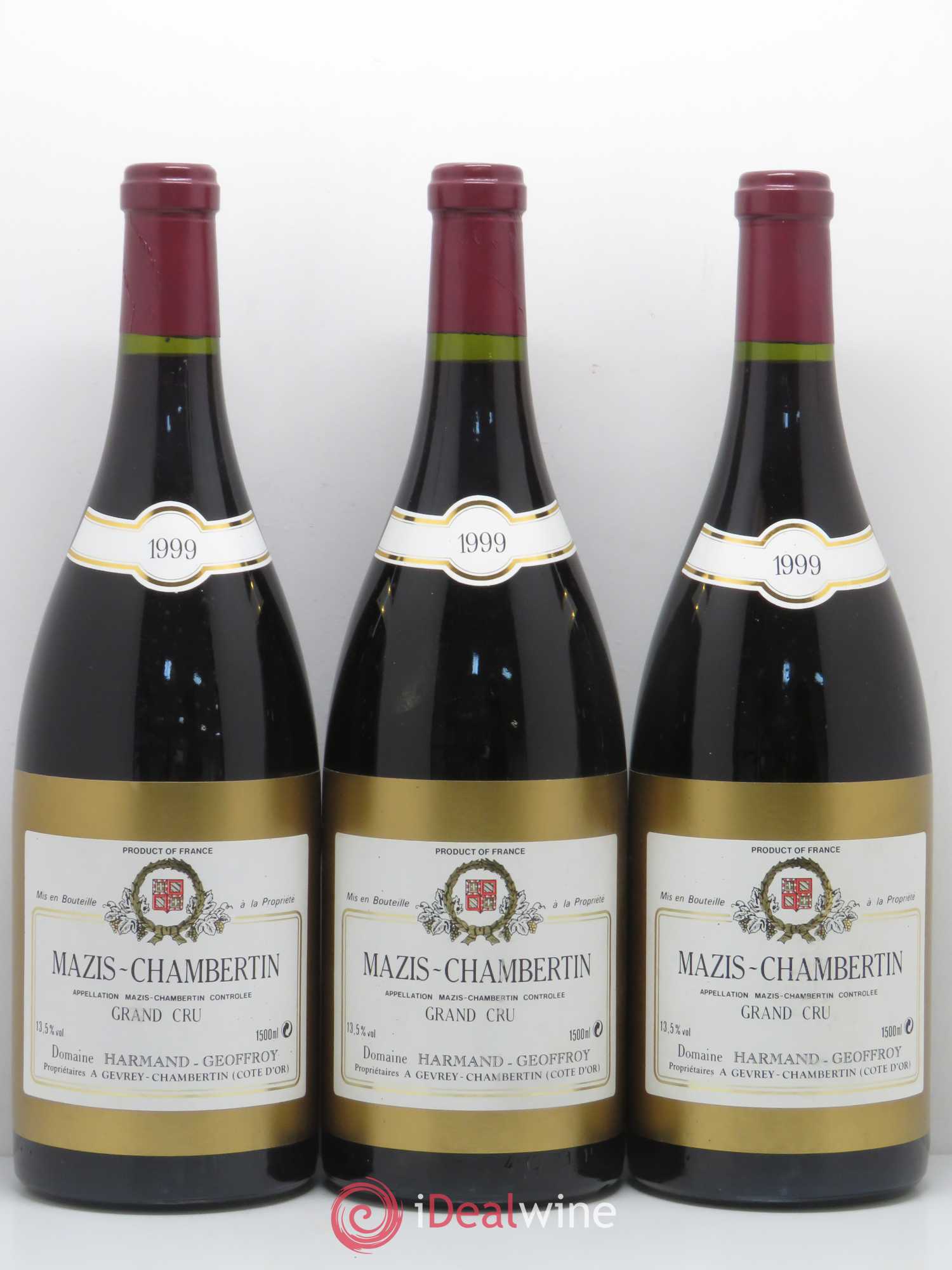 Mazis-Chambertin Grand Cru Harmand-Geoffroy (Domaine) 1999 - Lot de 3 magnums - 0