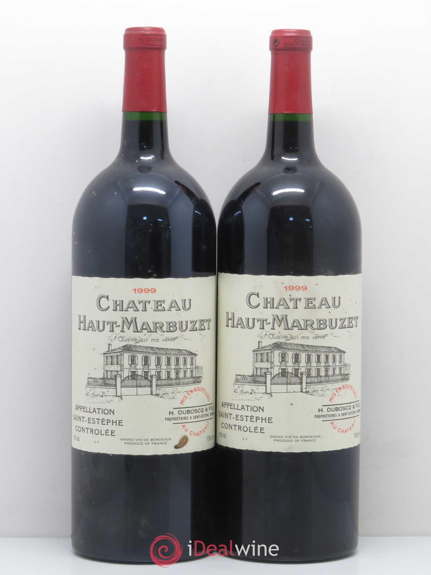 Château Haut Marbuzet 1999 - Lot de 2 magnums - 0