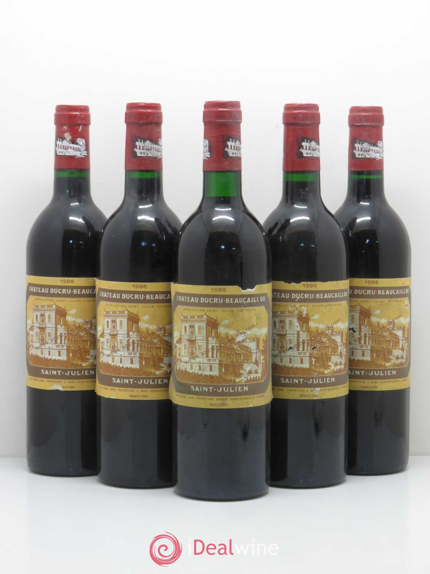 Château Ducru Beaucaillou 2ème Grand Cru Classé 1986 - Lot de 5 bouteilles - 0