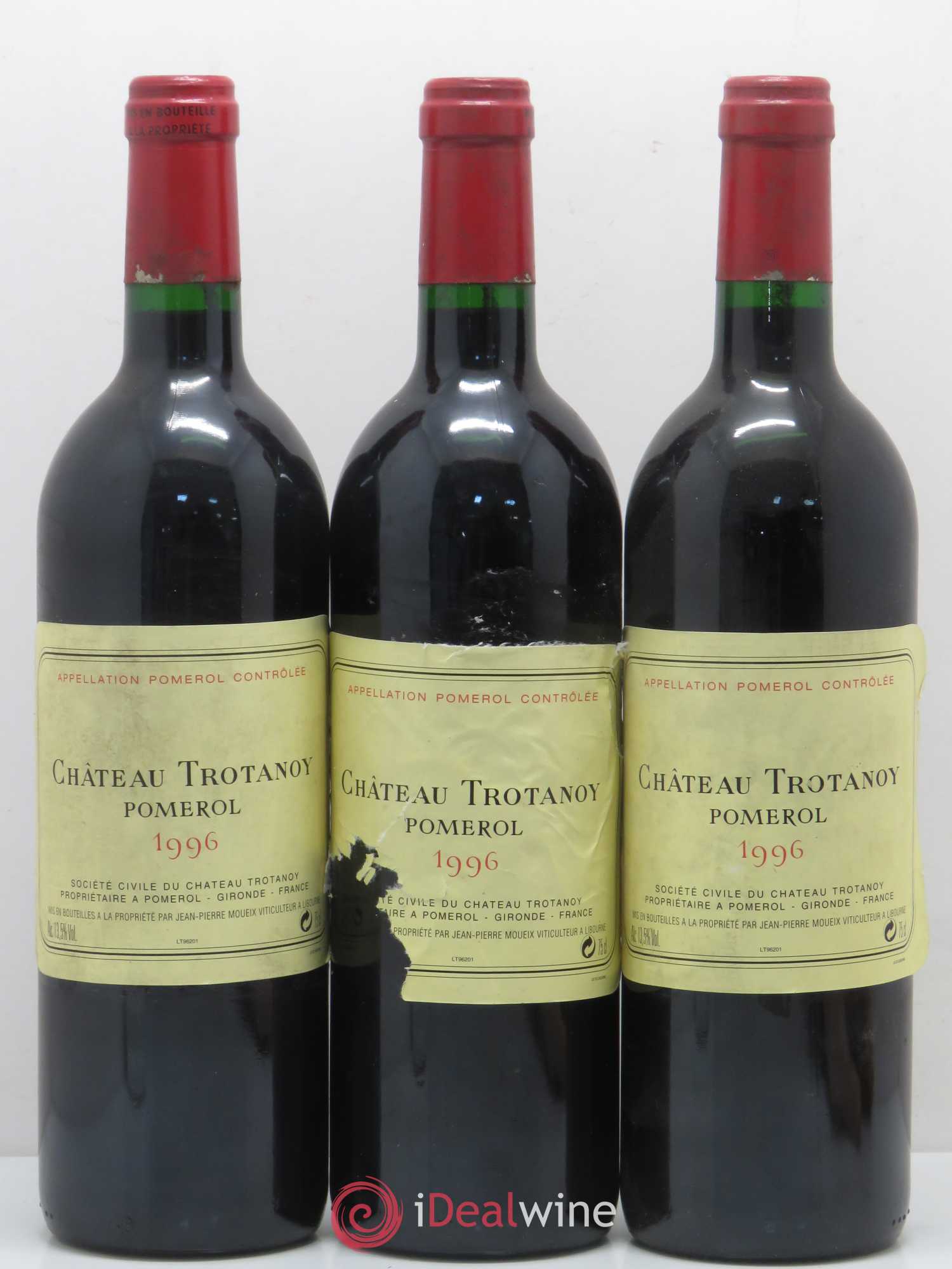 Château Trotanoy 1996 - Lot de 3 bouteilles - 0
