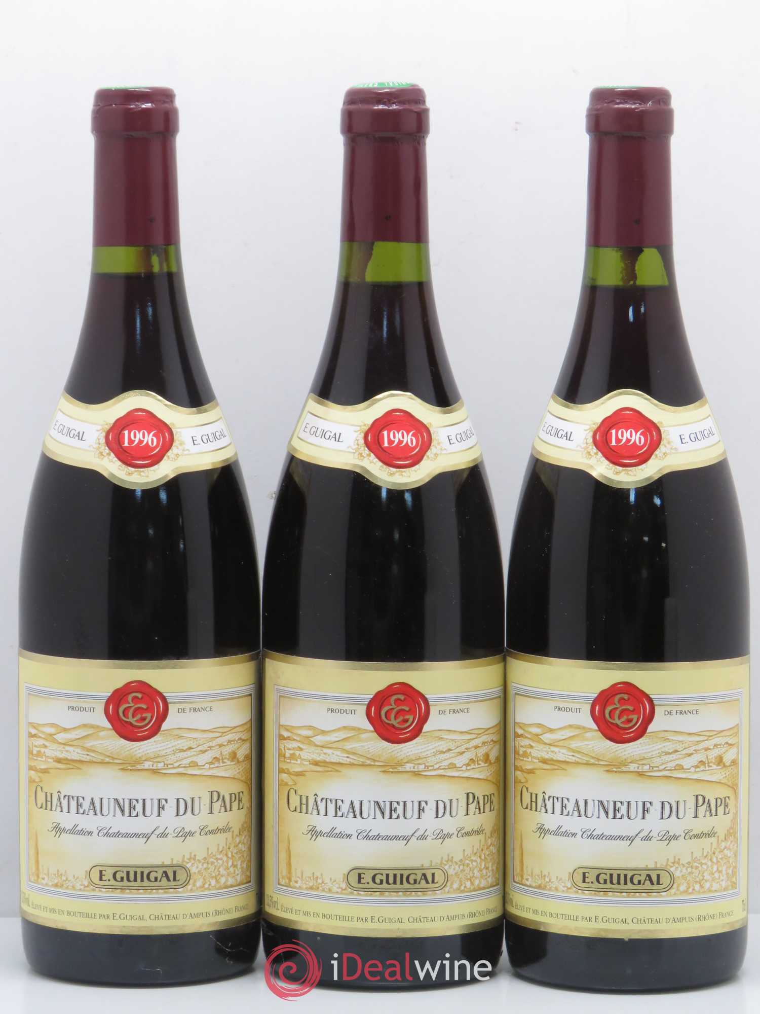 Châteauneuf-du-Pape Guigal 1996 - Lot de 3 bouteilles - 0