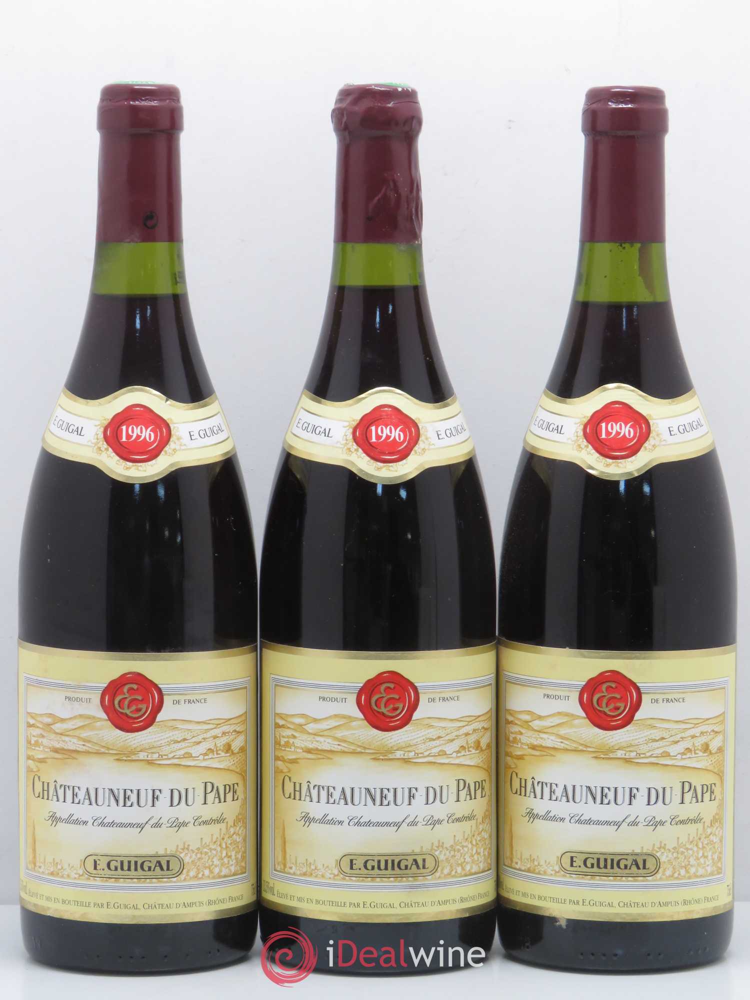 Châteauneuf-du-Pape Guigal 1996 - Lot de 3 bouteilles - 0
