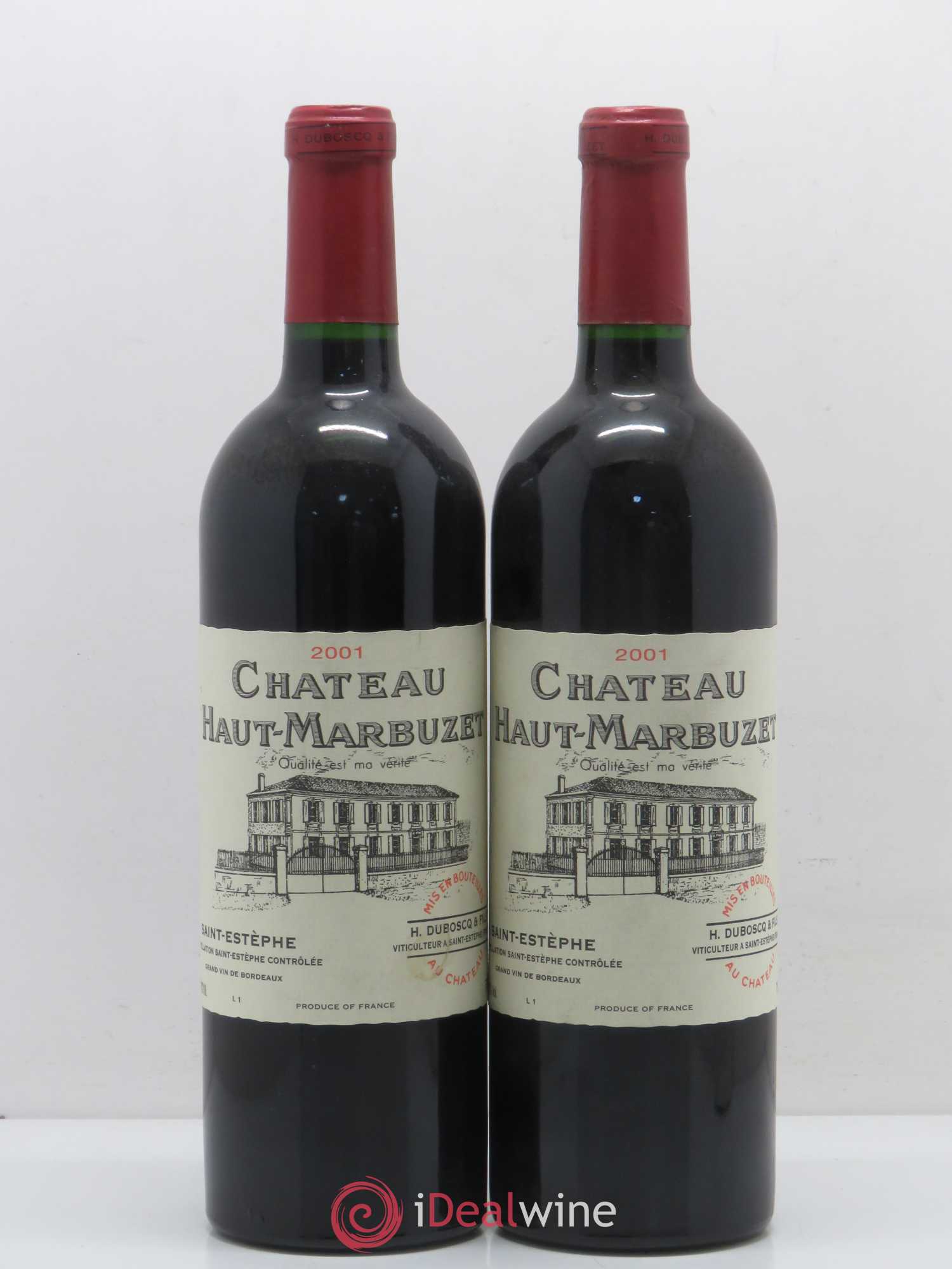 Château Haut Marbuzet 2001 - Lot de 2 bouteilles - 0