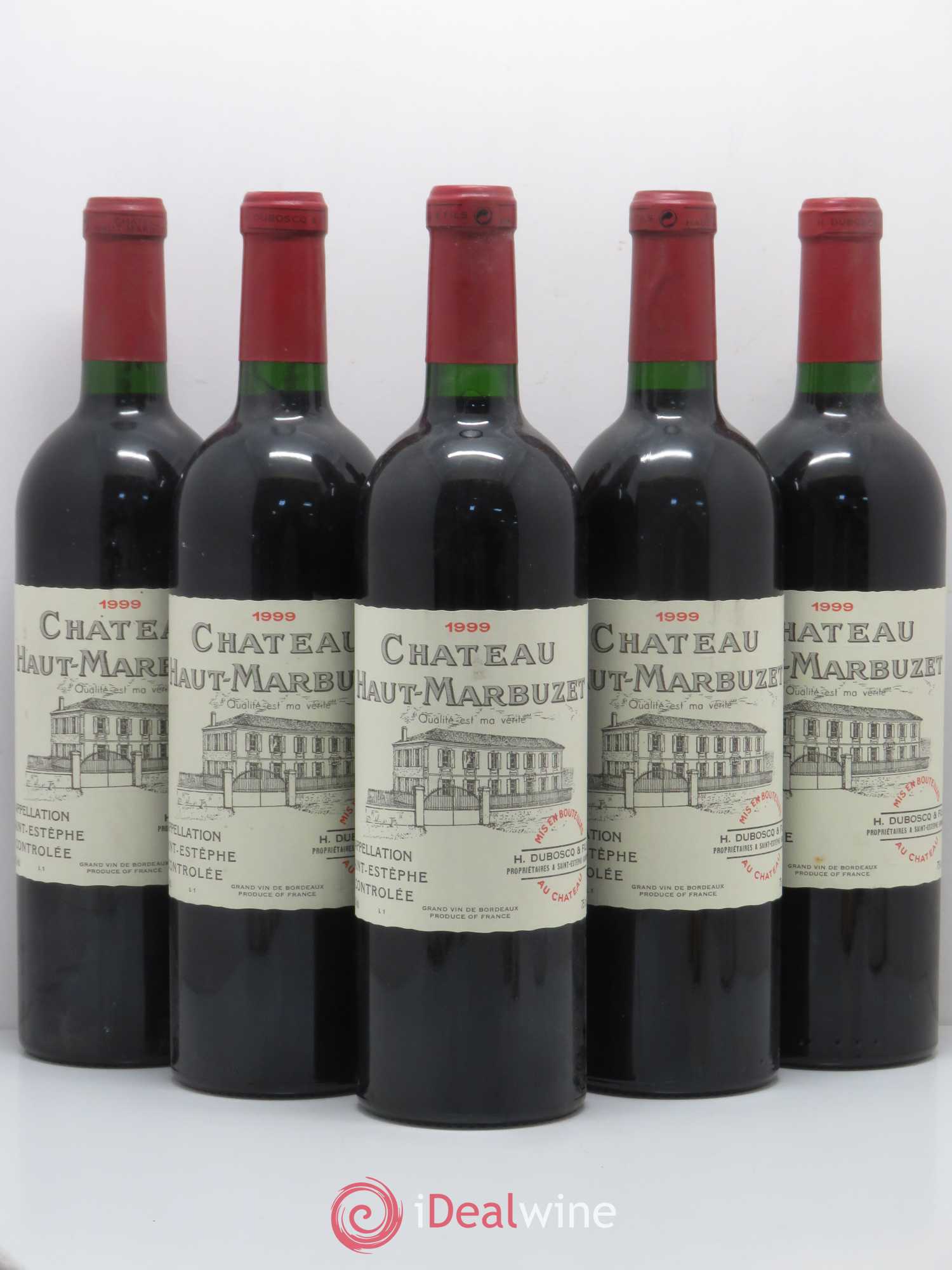Château Haut Marbuzet 1999 - Lot de 5 bouteilles - 0