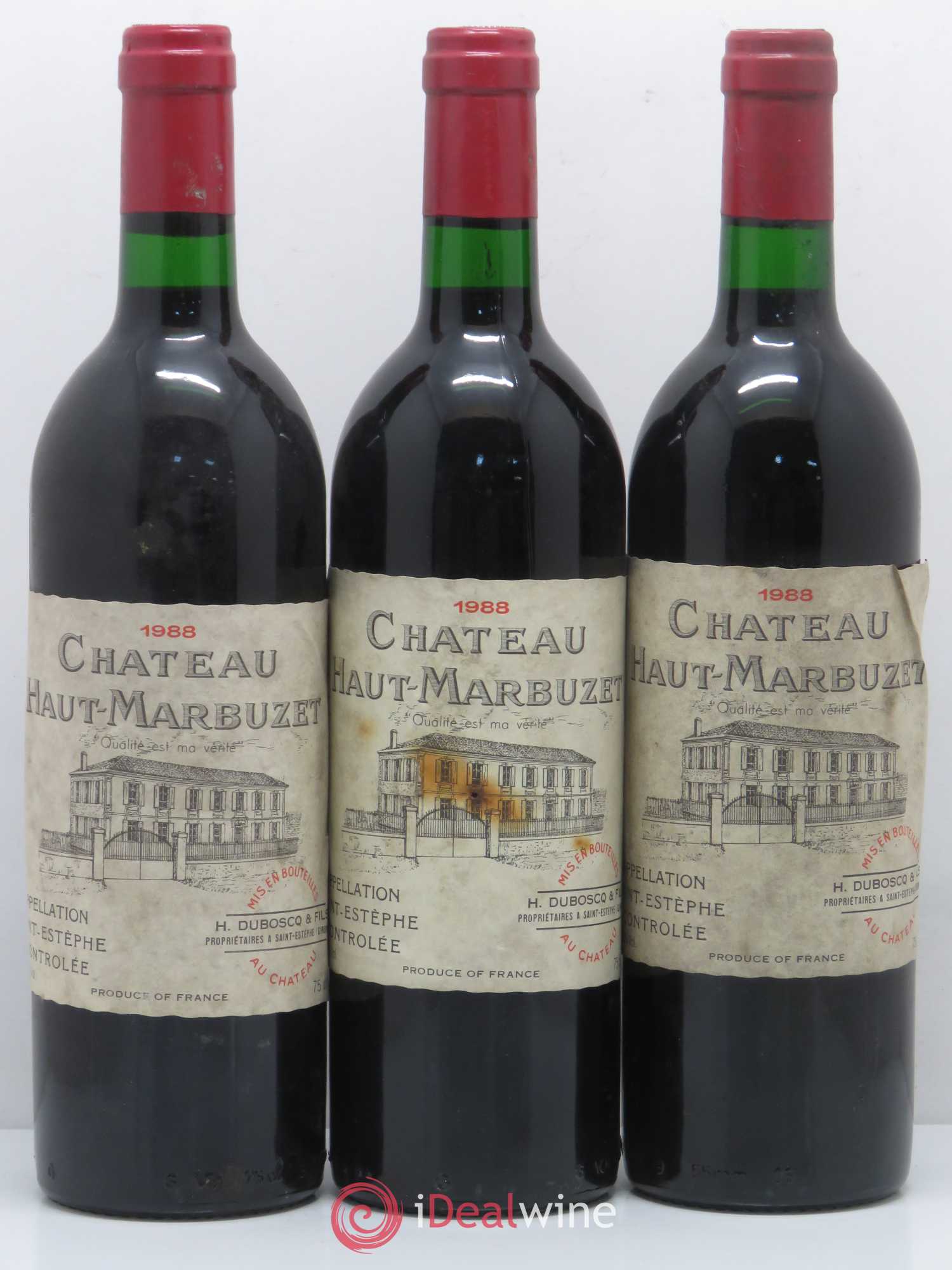 Château Haut Marbuzet 1988 - Lot de 12 bouteilles - 2