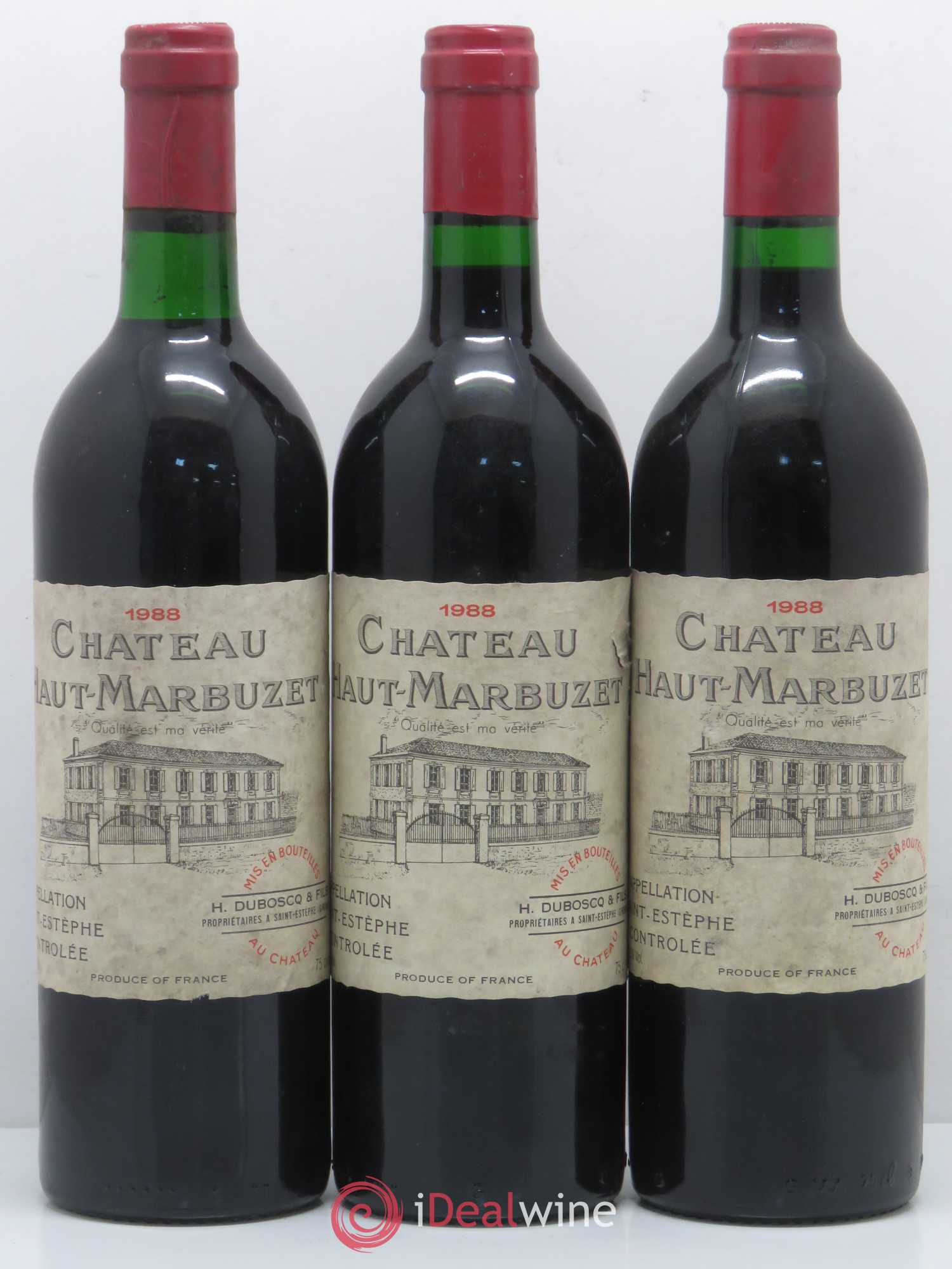 Château Haut Marbuzet 1988 - Lot de 12 bouteilles - 3