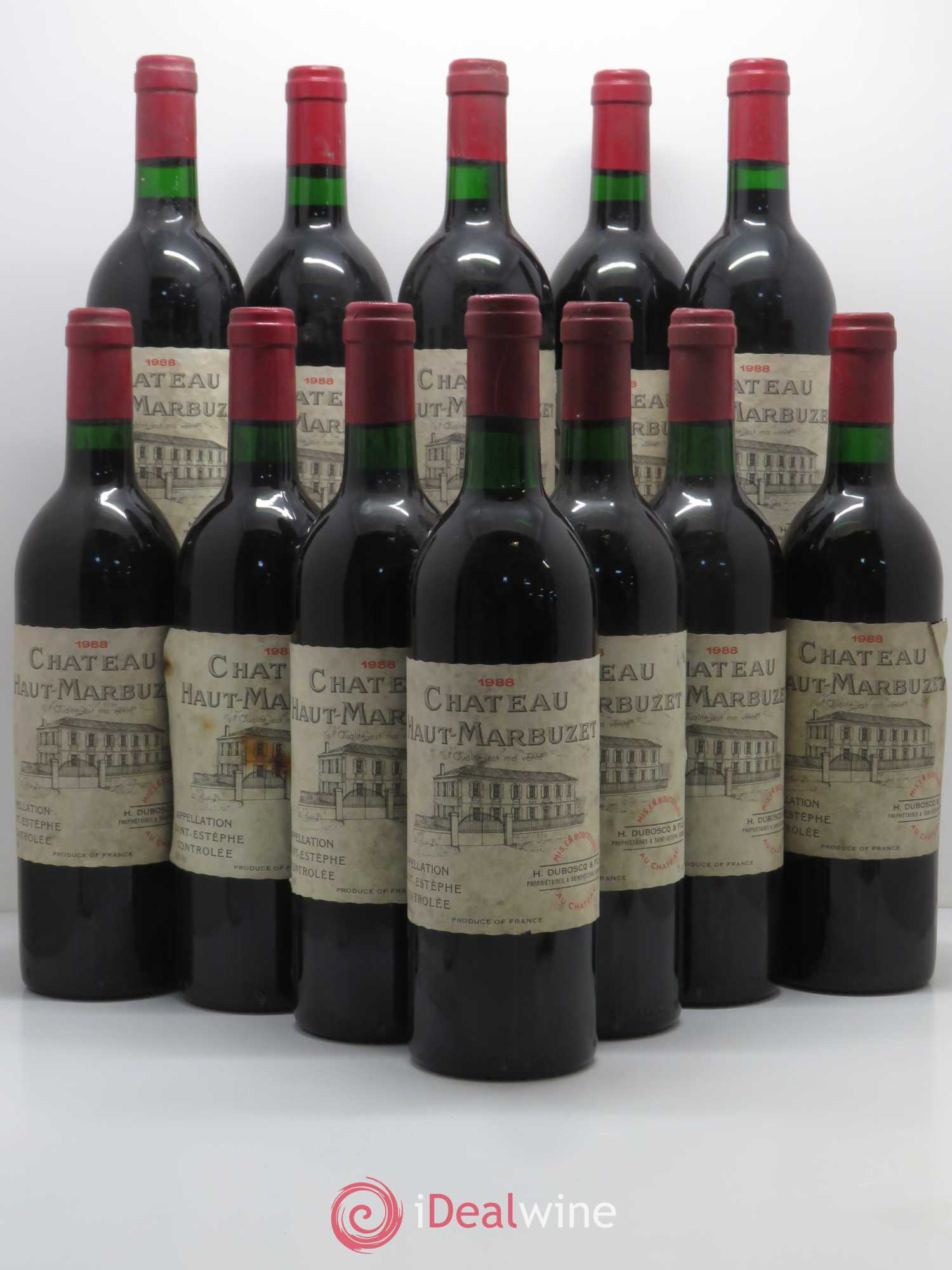 Château Haut Marbuzet 1988 - Lot de 12 bouteilles - 0