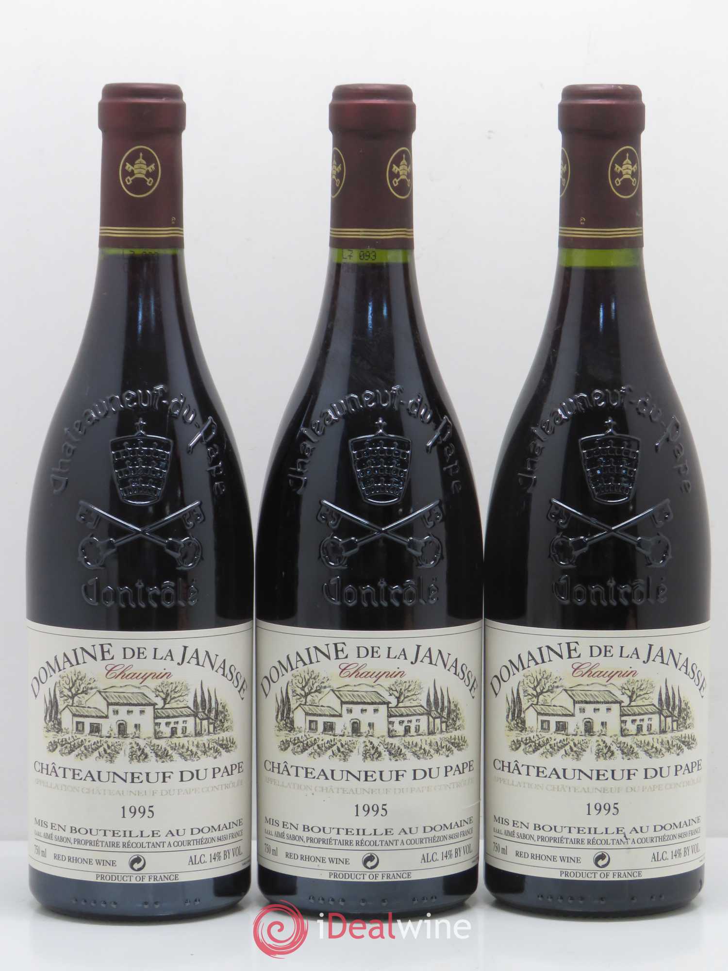 Châteauneuf-du-Pape Cuvée Chaupin La Janasse (Domaine de) 1995 - Lot de 3 bouteilles - 0