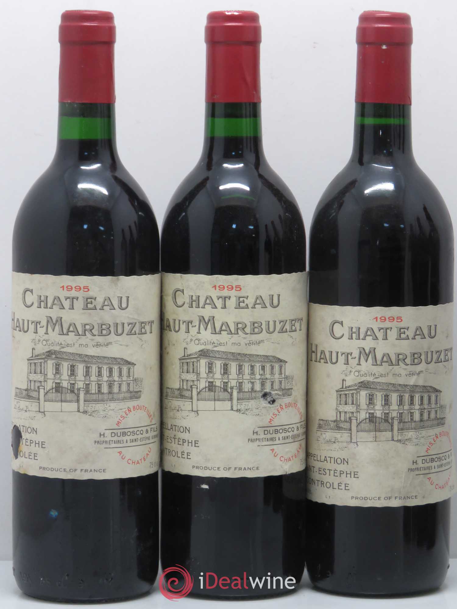 Château Haut Marbuzet 1995 - Lot of 6 bottles - 1