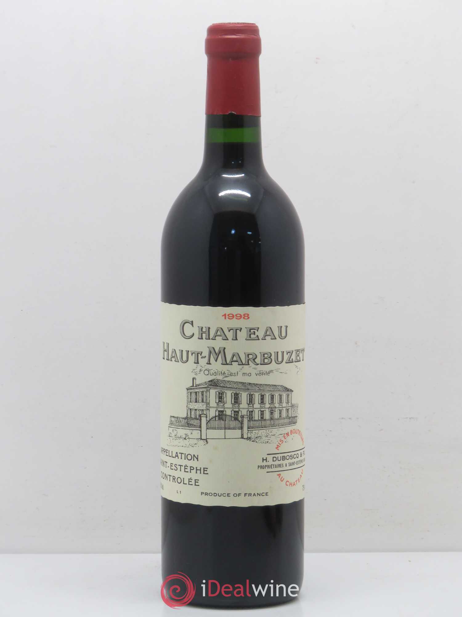 Château Haut Marbuzet 1998 - Lot de 1 bouteille - 0