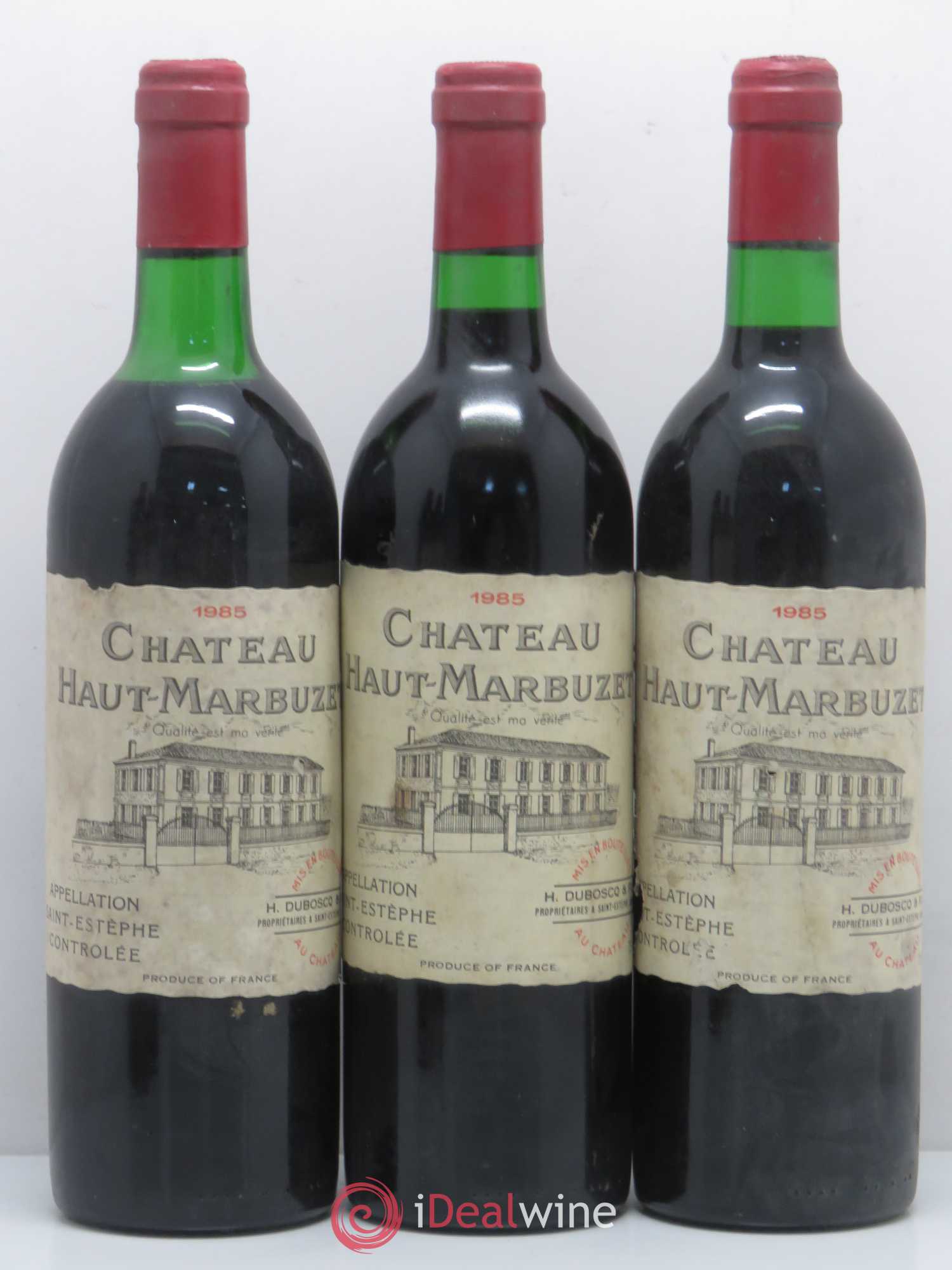 Château Haut Marbuzet 1985 - Lot de 5 bouteilles - 1