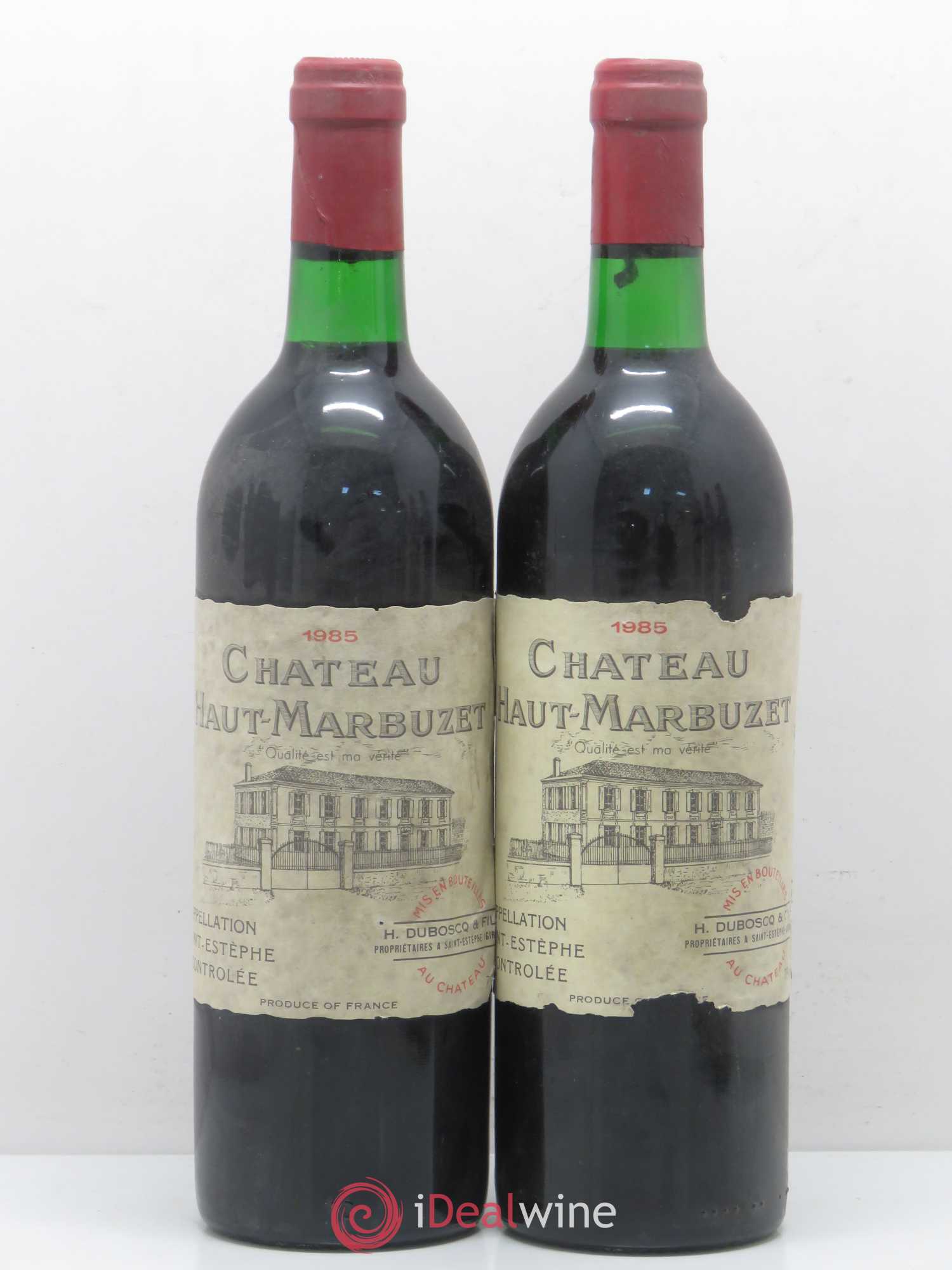 Château Haut Marbuzet 1985 - Lot de 5 bouteilles - 2
