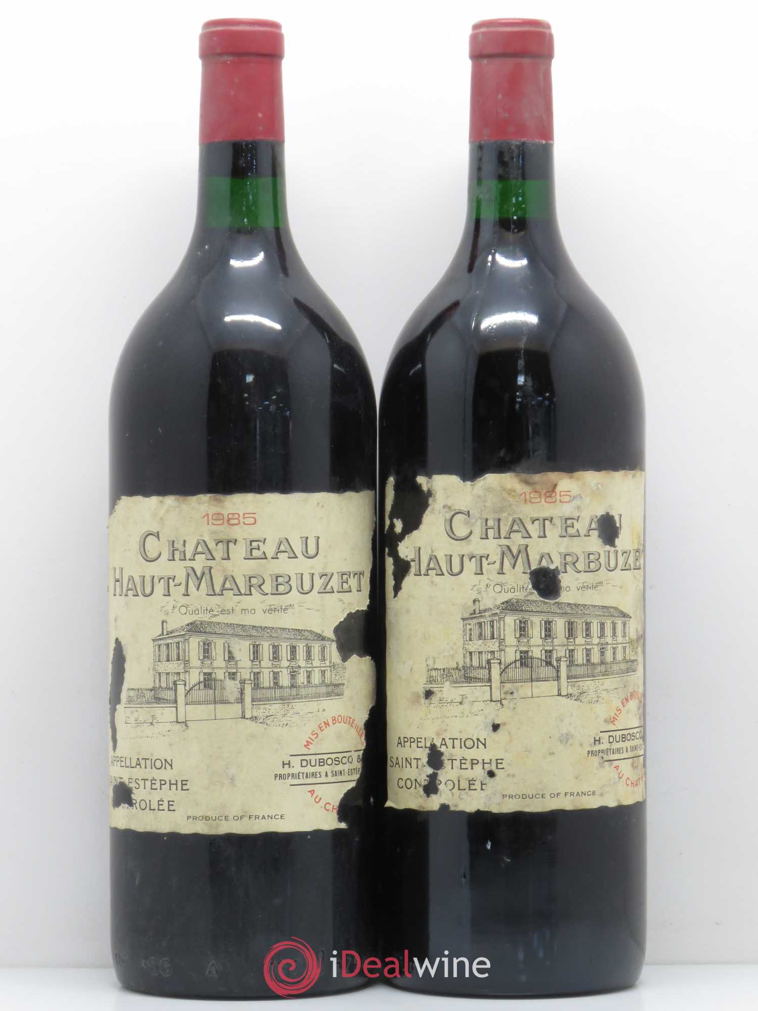 Château Haut Marbuzet 1985 - Lot de 2 magnums - 0