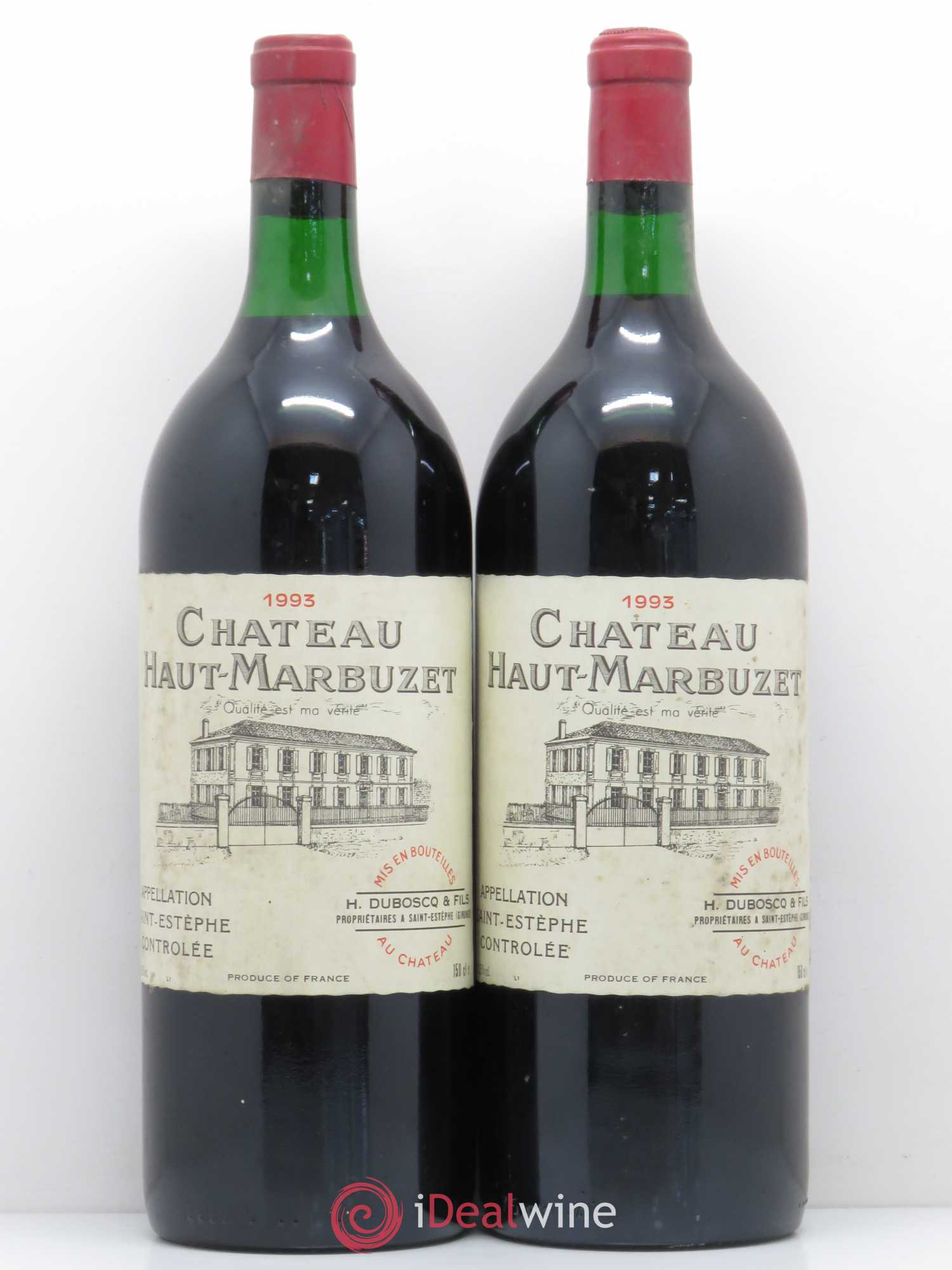 Château Haut Marbuzet 1993 - Lot de 2 magnums - 0