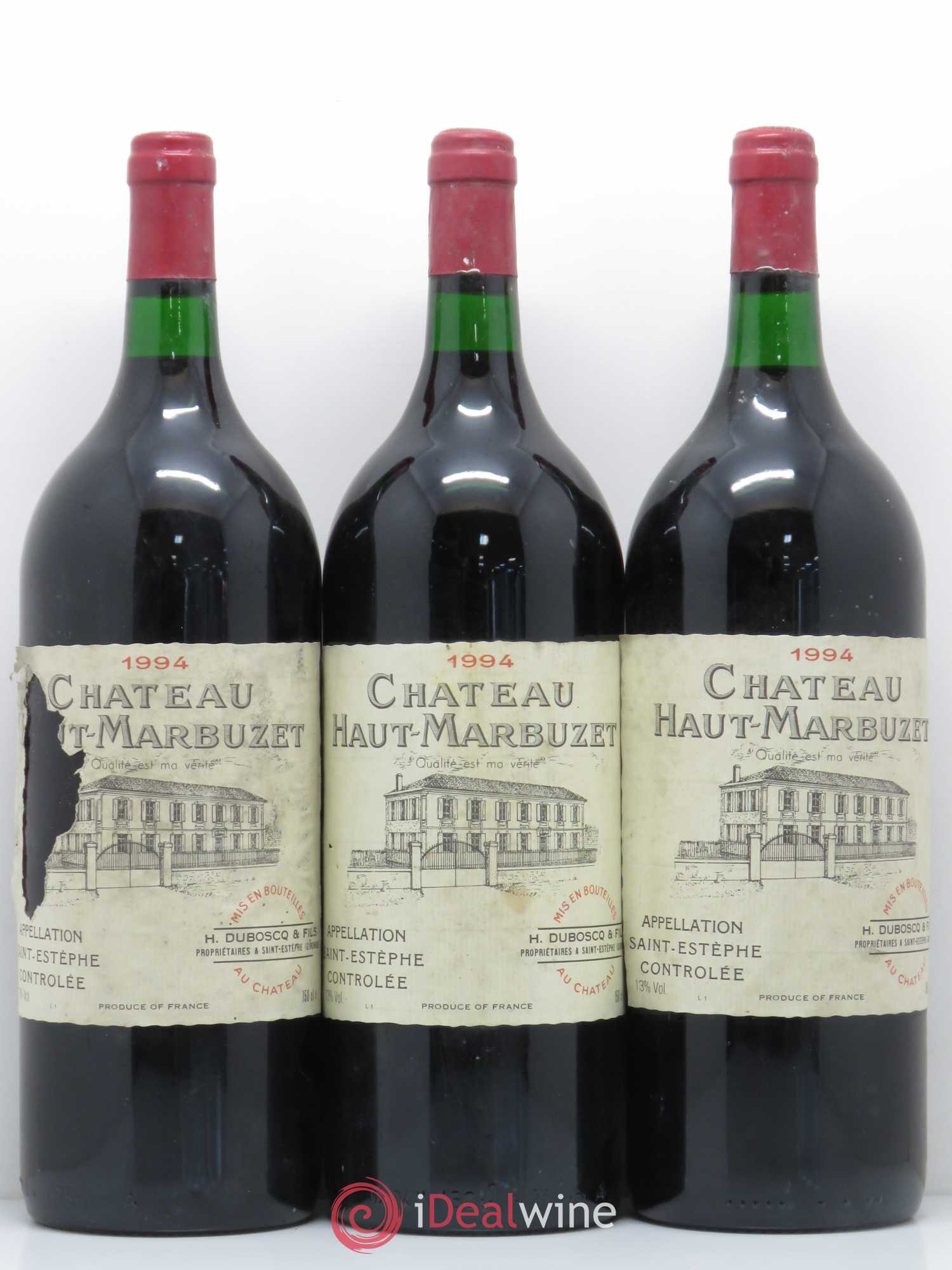 Château Haut Marbuzet 1994 - Lot de 3 magnums - 0