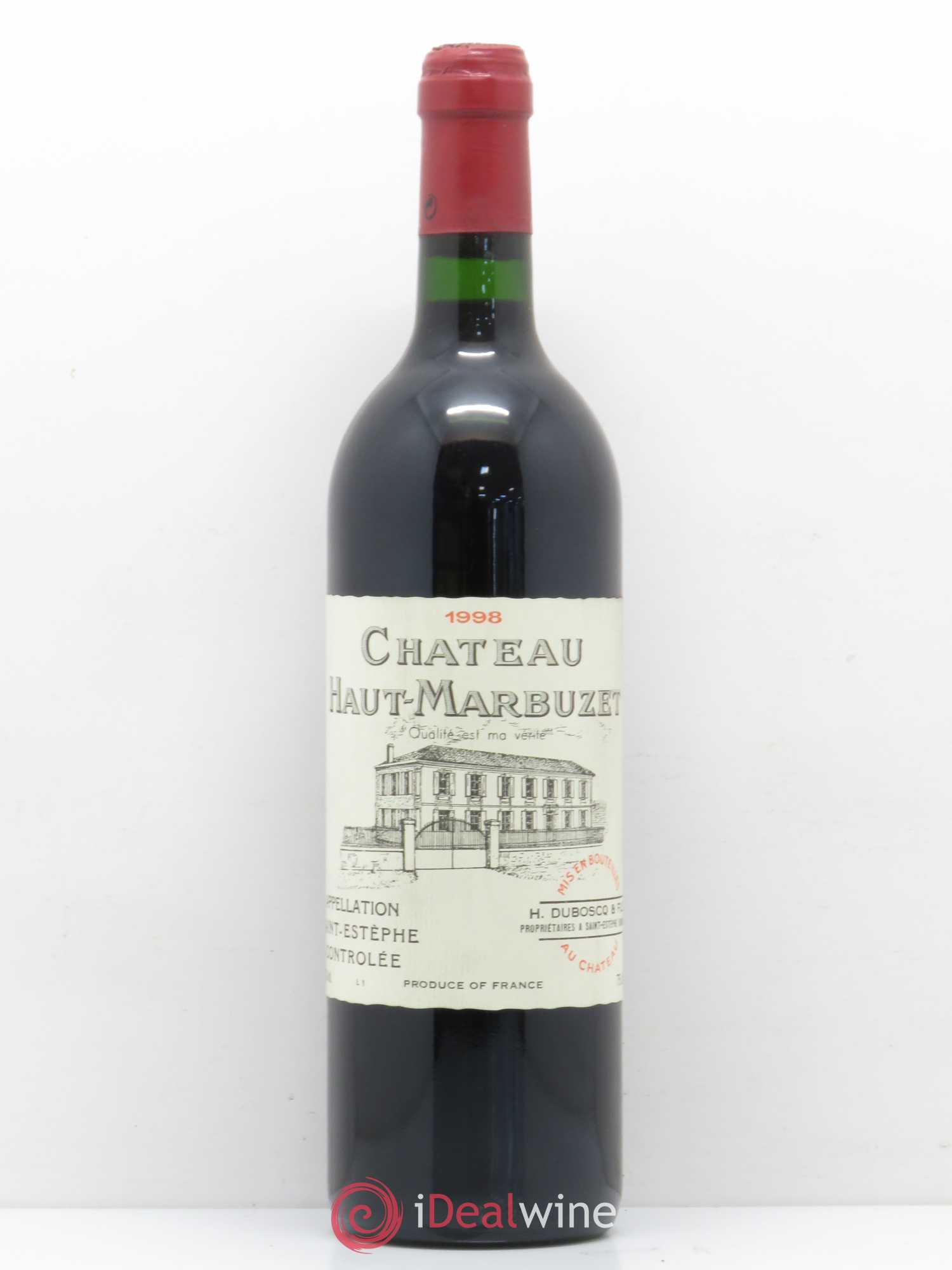 Château Haut Marbuzet 1998 - Lot de 1 bouteille - 0