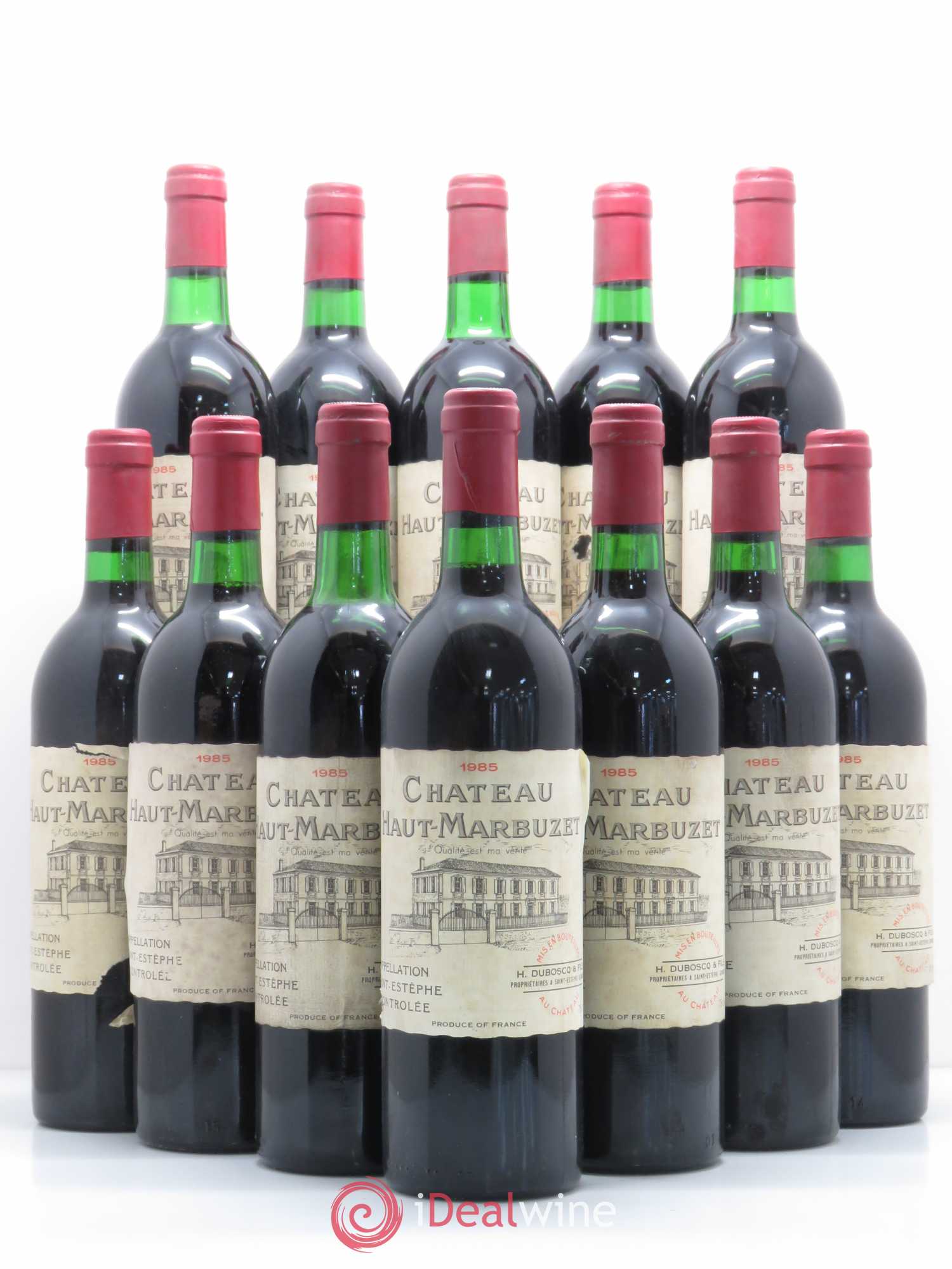 Château Haut Marbuzet 1985 - Lot de 12 bouteilles - 0