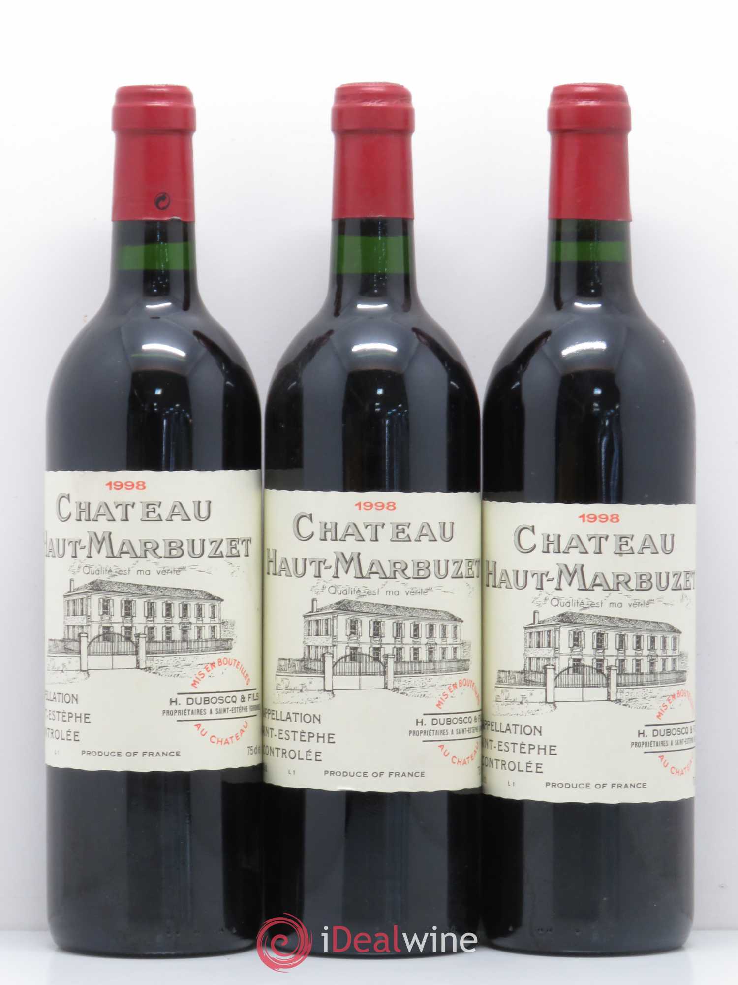 Château Haut Marbuzet 1998 - Lot de 6 bouteilles - 2