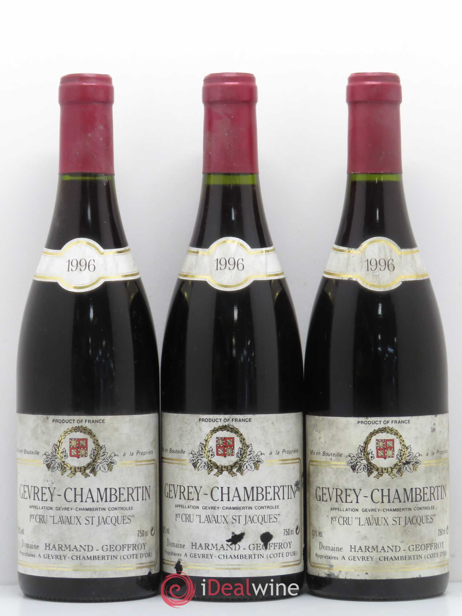 Gevrey-Chambertin 1er Cru Lavaux Saint Jacques Harmand-Geoffroy (Domaine) 1996 - Lotto di 6 bottiglie - 1