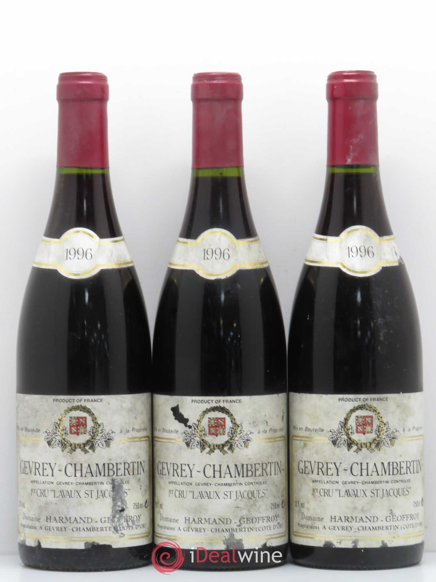 Gevrey-Chambertin 1er Cru Lavaux Saint Jacques Harmand-Geoffroy (Domaine) 1996 - Lotto di 6 bottiglie - 2