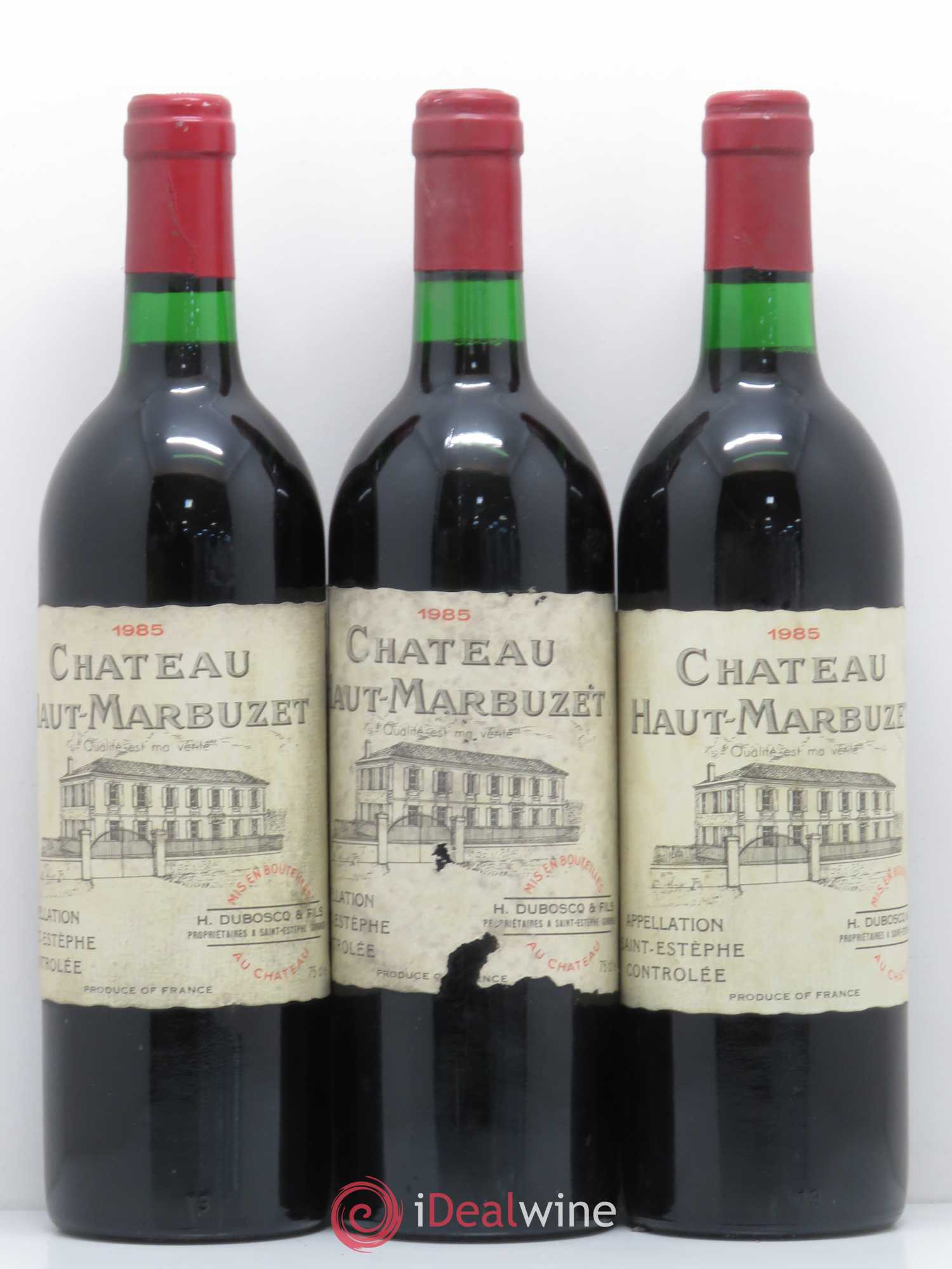 Château Haut Marbuzet 1985 - Lot de 6 bouteilles - 1