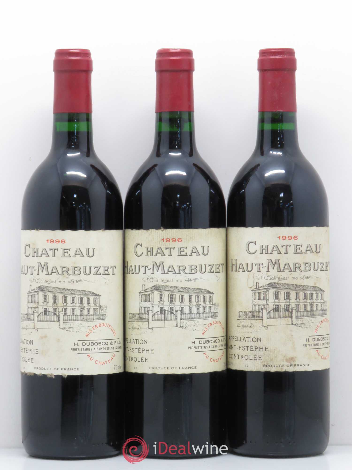 Château Haut Marbuzet 1996 - Lot de 6 bouteilles - 1