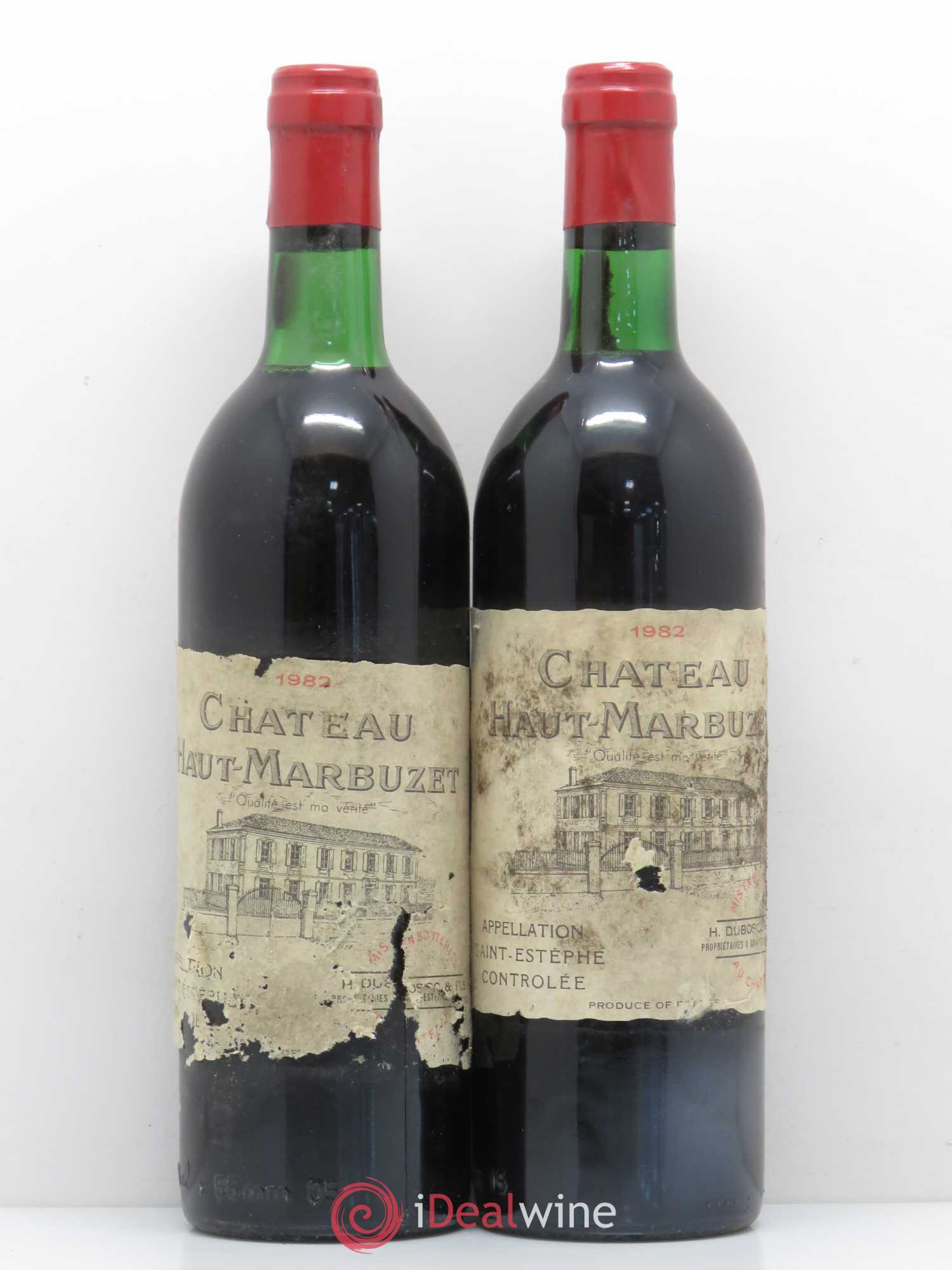 Château Haut Marbuzet 1982 - Lot de 2 bouteilles - 0