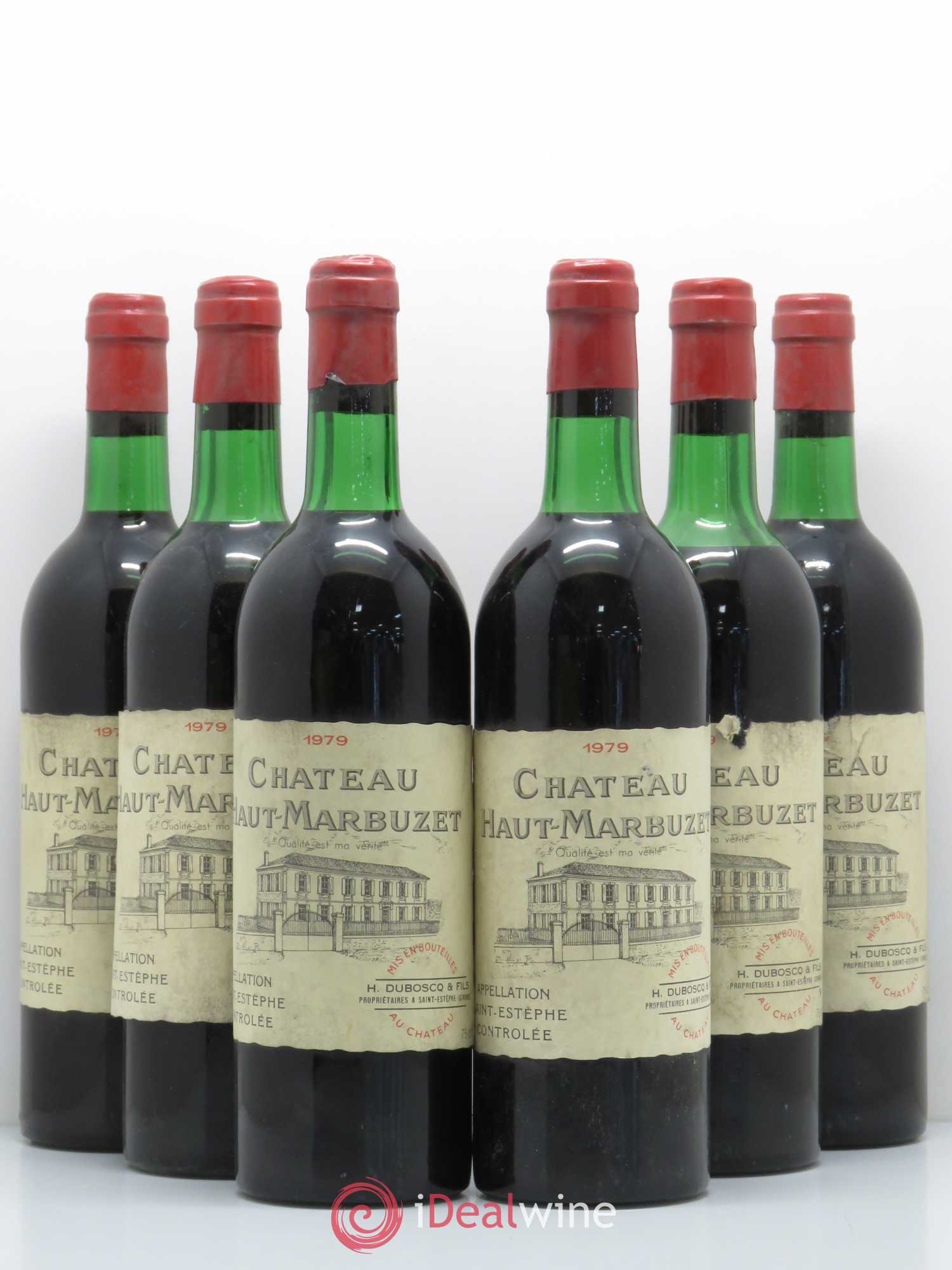 Château Haut Marbuzet 1979 - Lot de 6 bouteilles - 0