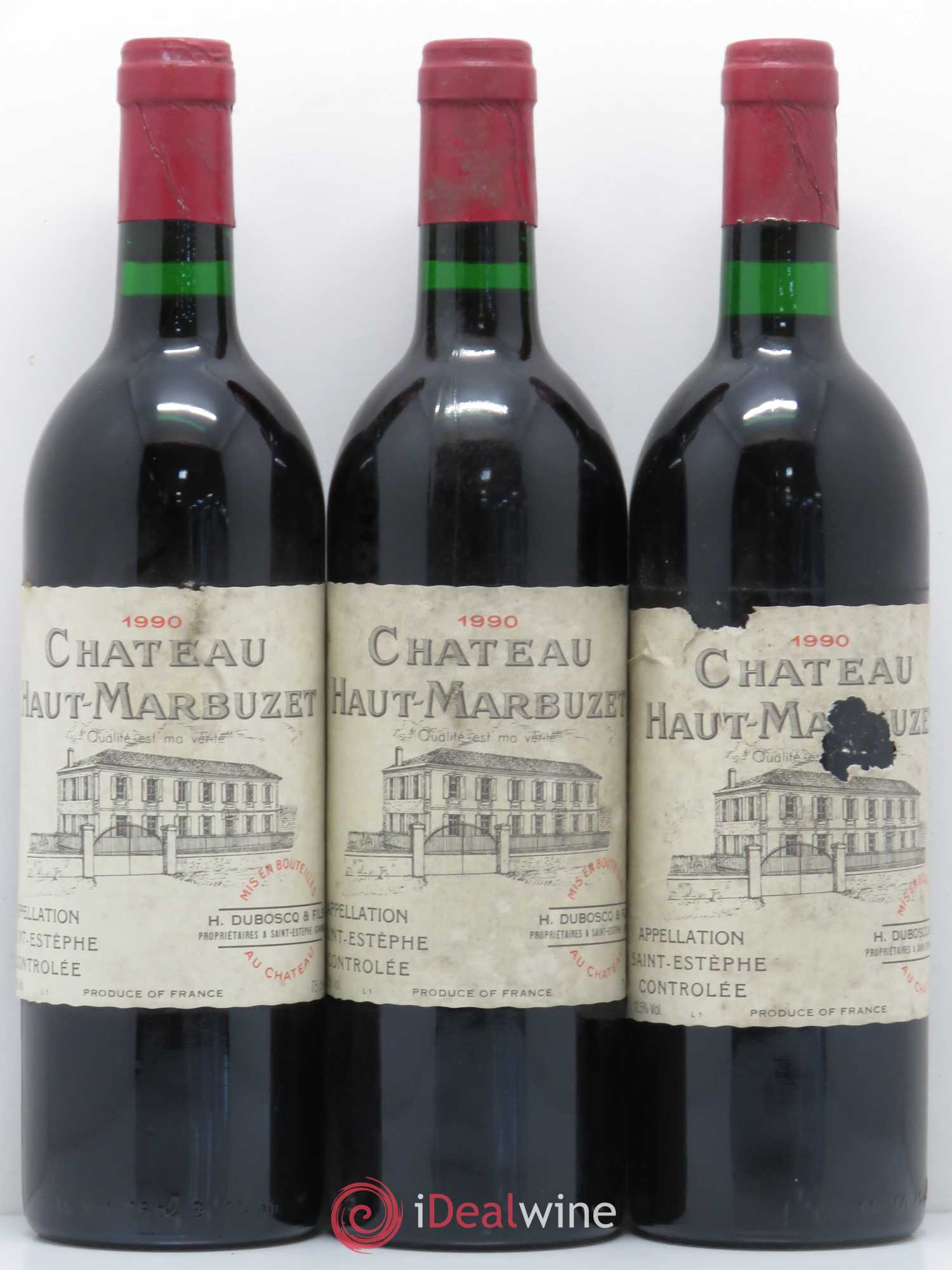 Château Haut Marbuzet 1990 - Lot de 12 bouteilles - 2