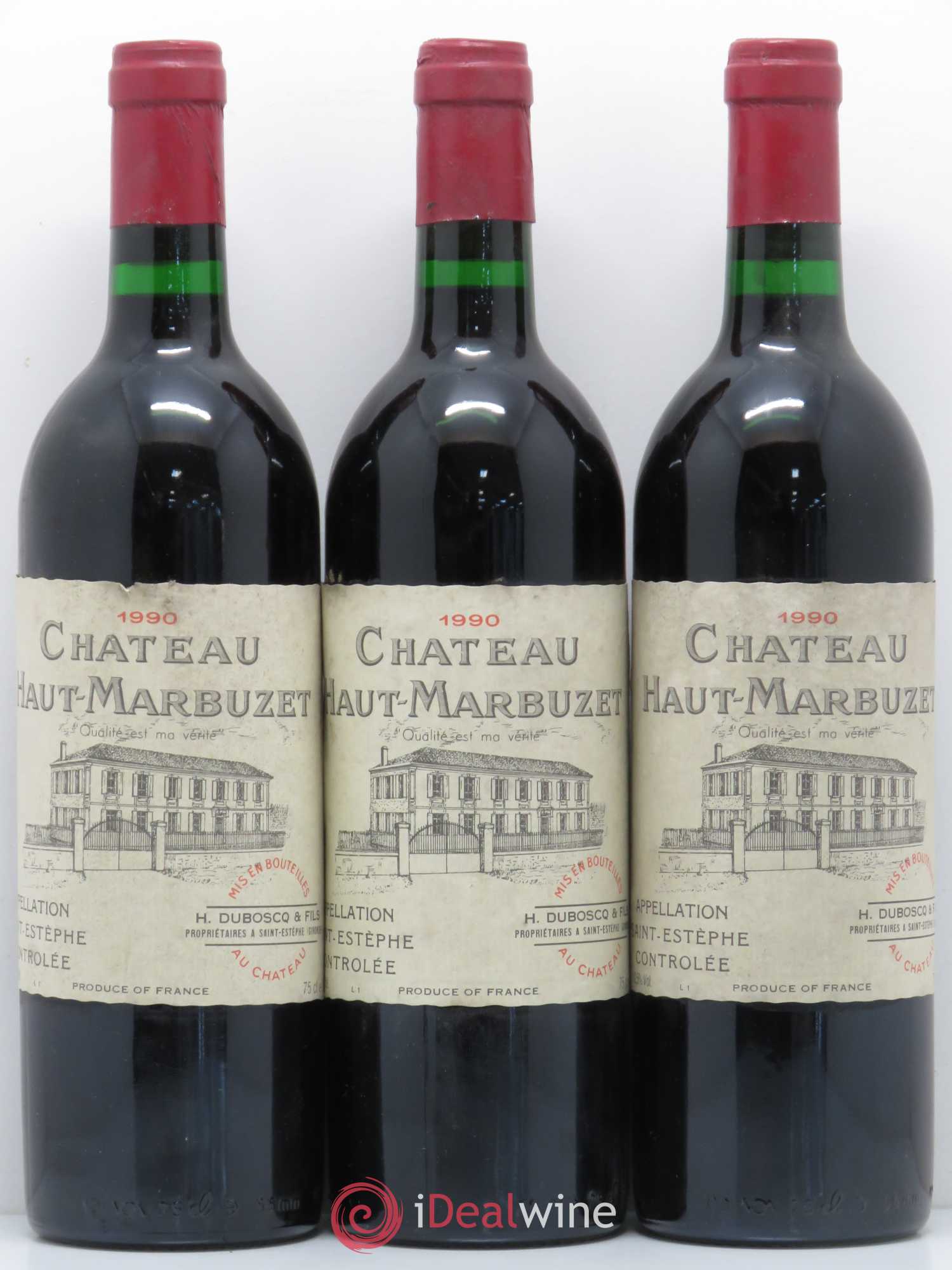 Château Haut Marbuzet 1990 - Lot de 12 bouteilles - 3