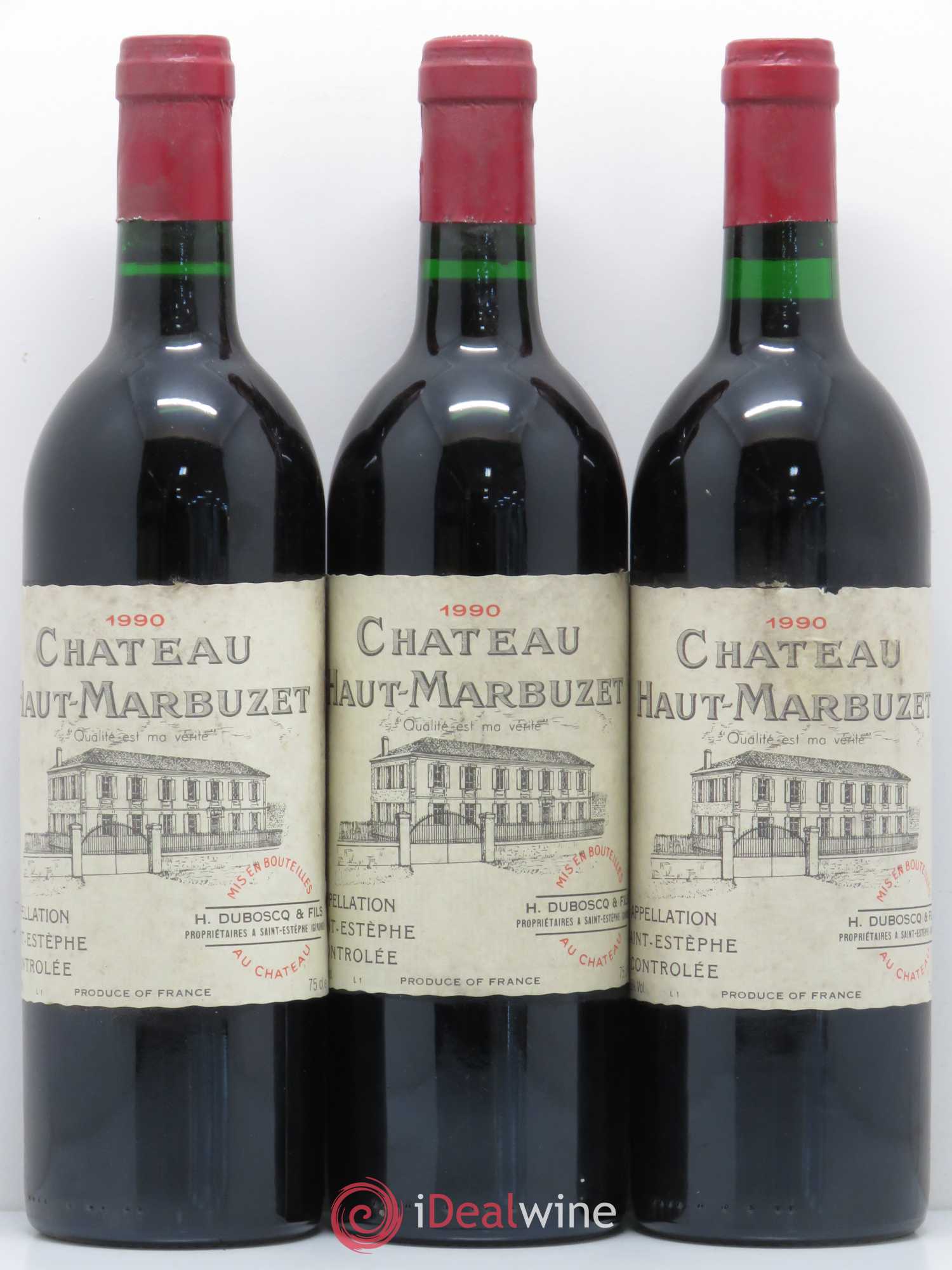 Château Haut Marbuzet 1990 - Lot de 12 bouteilles - 4