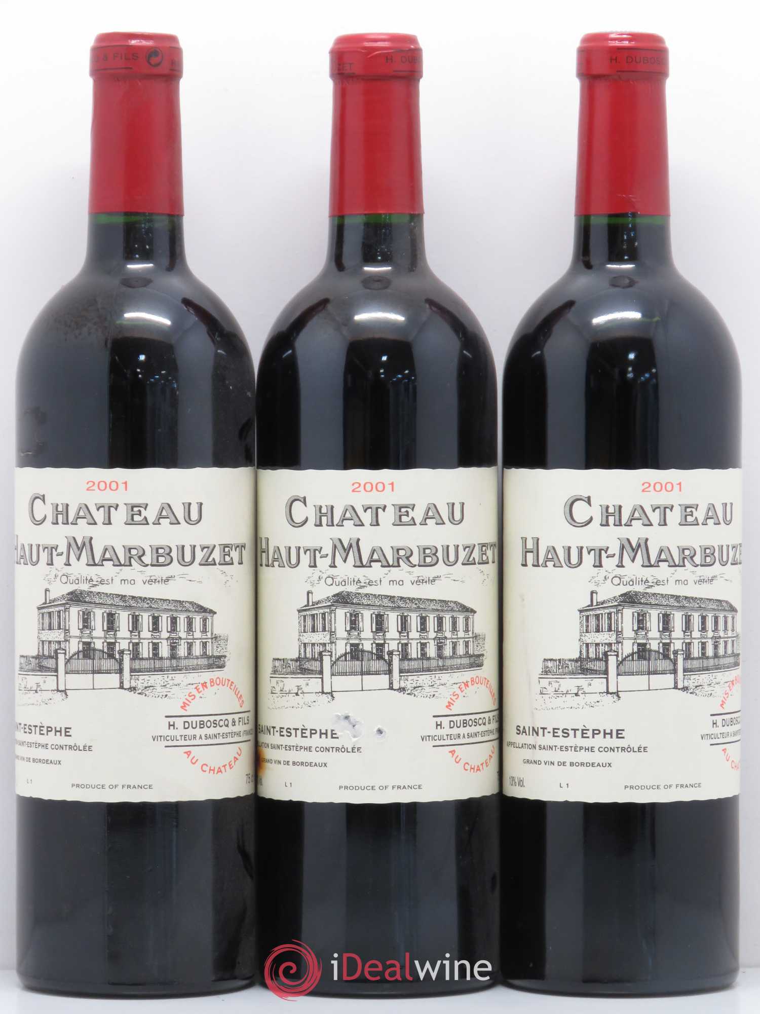 Château Haut Marbuzet 2001 - Lot de 6 bouteilles - 2