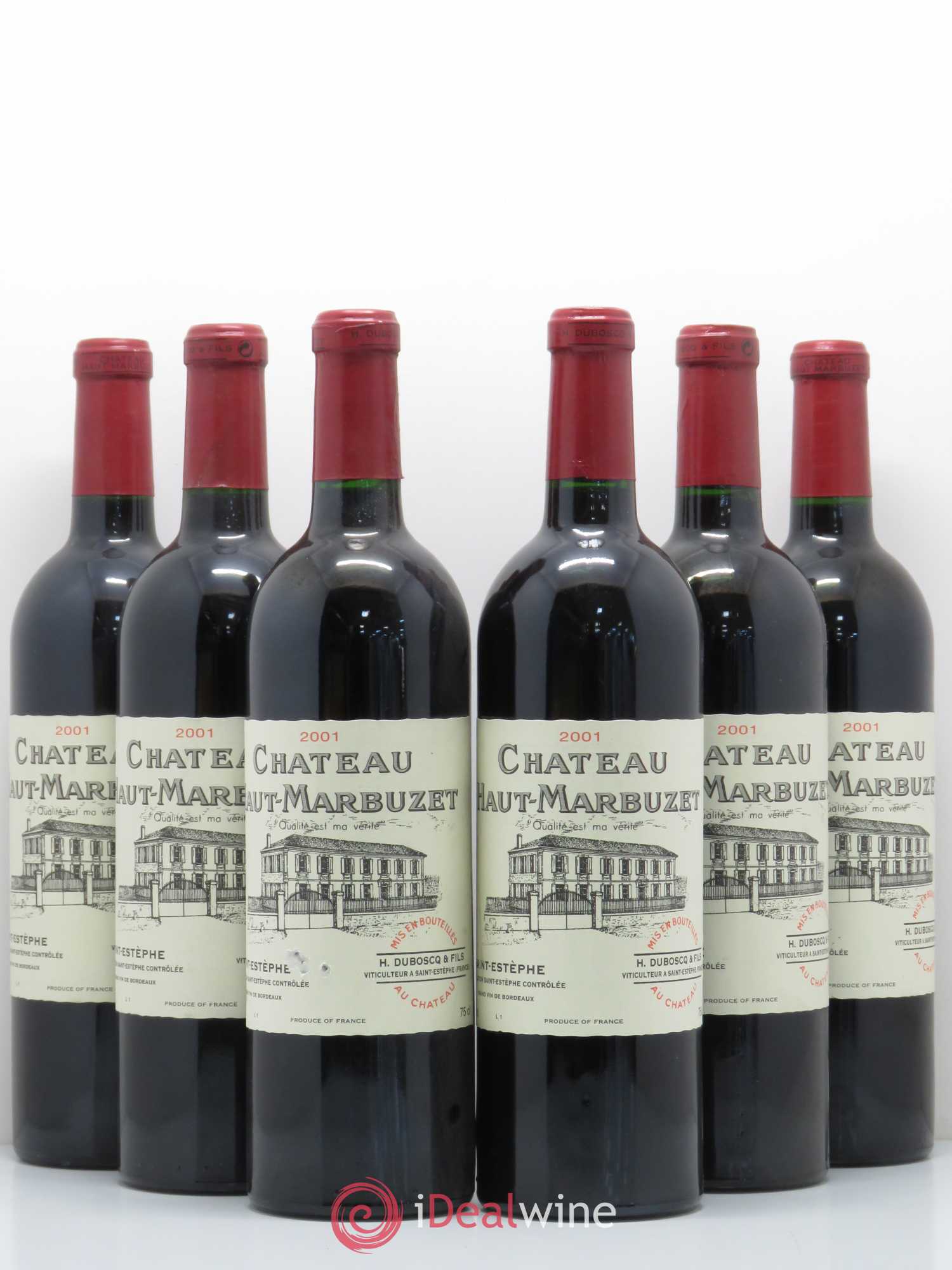 Château Haut Marbuzet 2001 - Lot de 6 bouteilles - 0