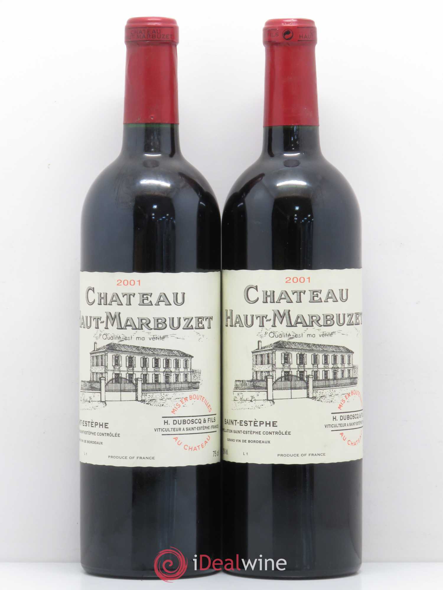 Château Haut Marbuzet 2001 - Lot de 2 bouteilles - 0