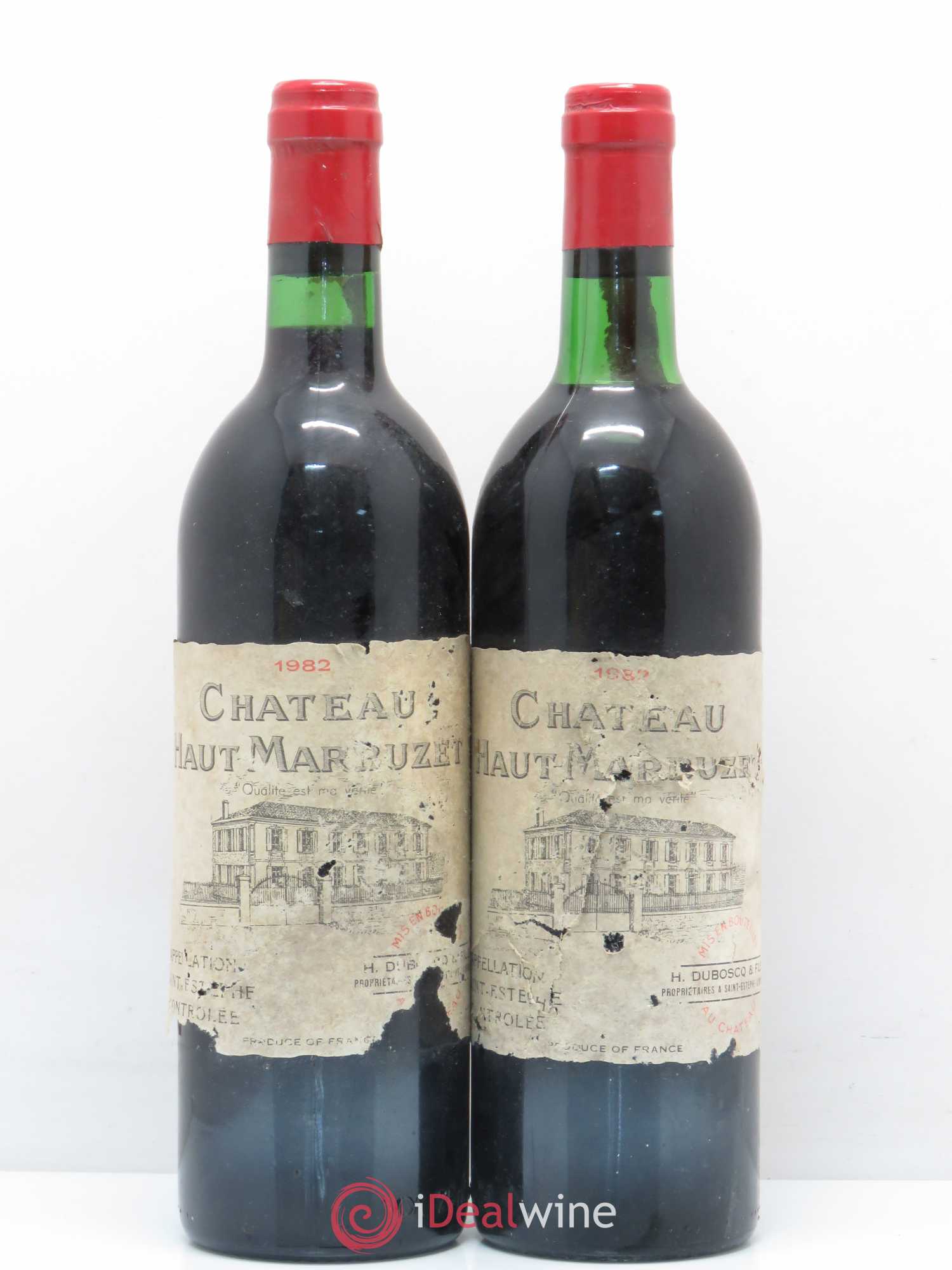 Château Haut Marbuzet 1982 - Lot de 2 bouteilles - 0