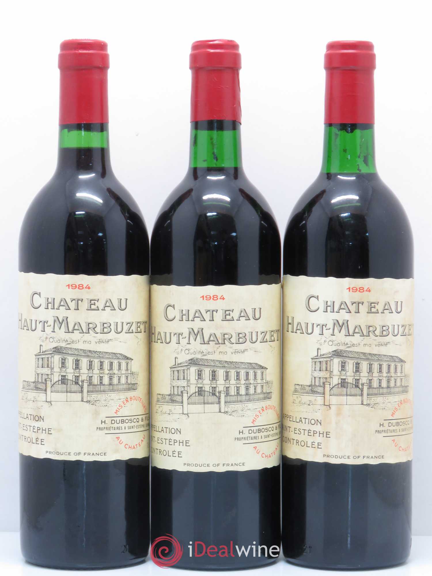 Château Haut Marbuzet 1984 - Lot de 12 bouteilles - 1