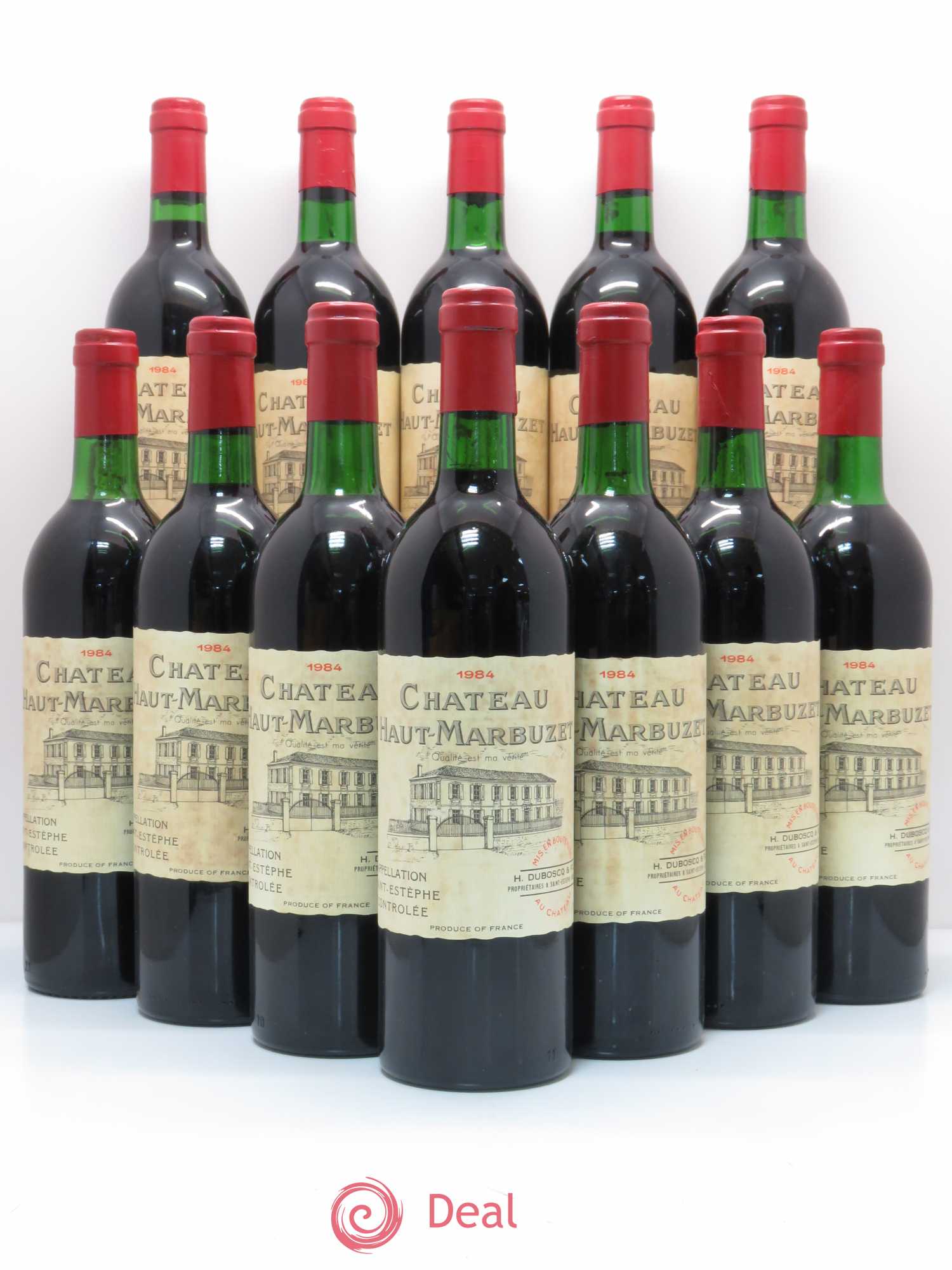 Château Haut Marbuzet 1984 - Lot de 12 bouteilles - 0