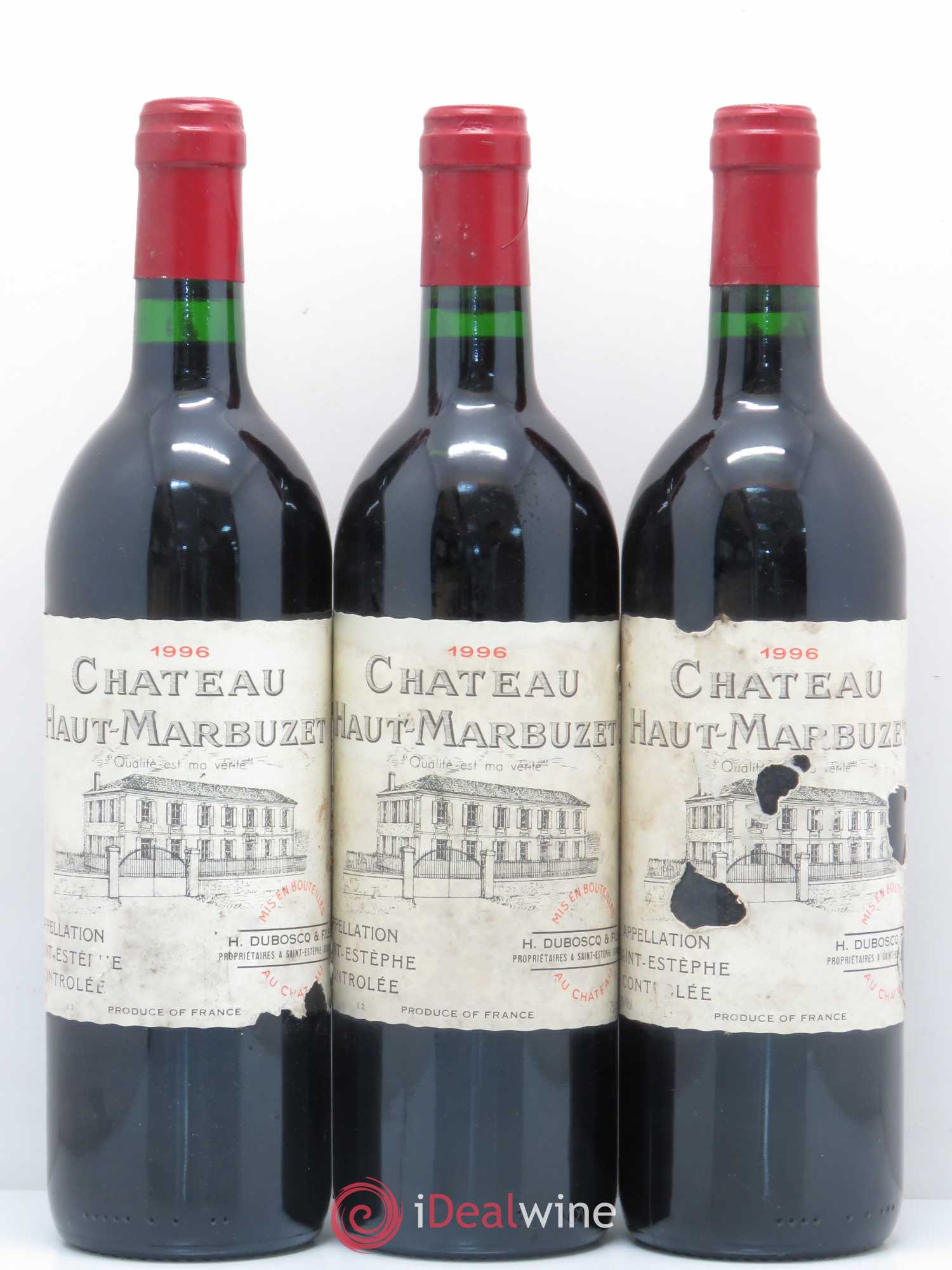 Château Haut Marbuzet 1996 - Lot de 12 bouteilles - 1