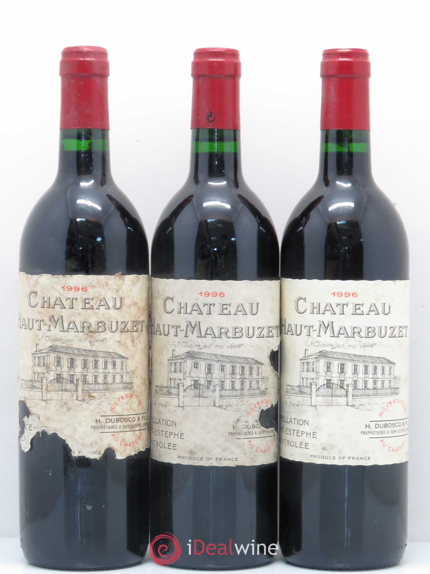 Château Haut Marbuzet 1996 - Lot de 12 bouteilles - 2