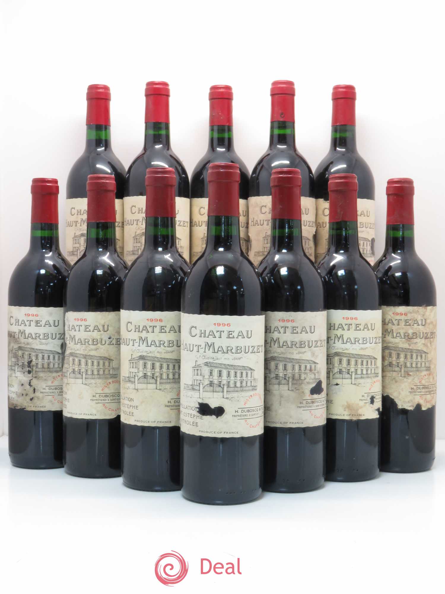 Château Haut Marbuzet 1996 - Lot de 12 bouteilles - 0