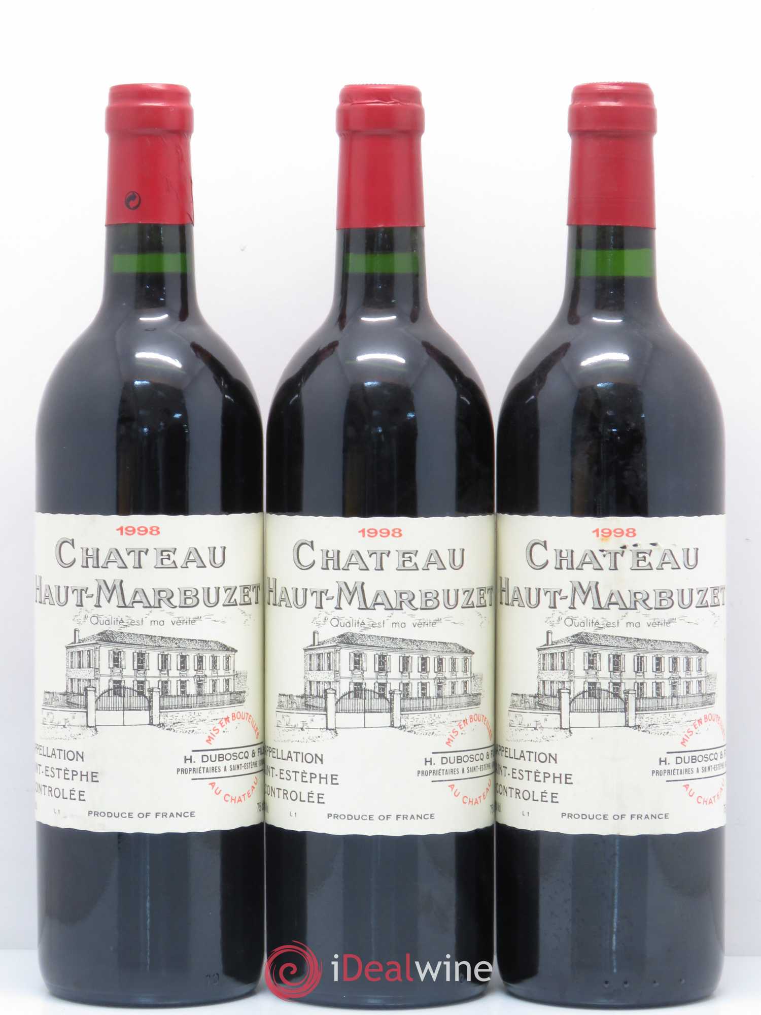Château Haut Marbuzet 1998 - Lot de 6 bouteilles - 1