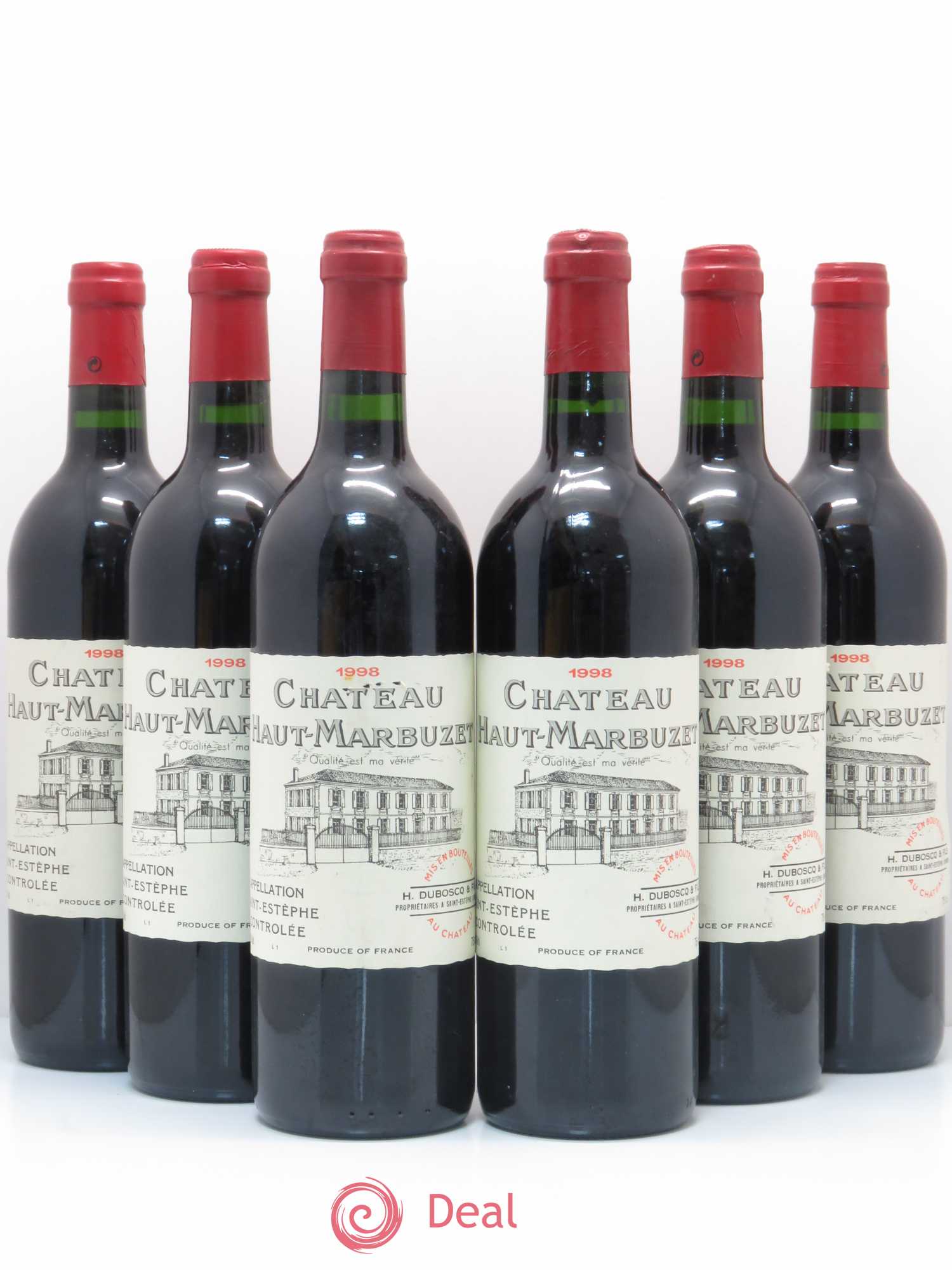 Château Haut Marbuzet 1998 - Lot de 6 bouteilles - 0