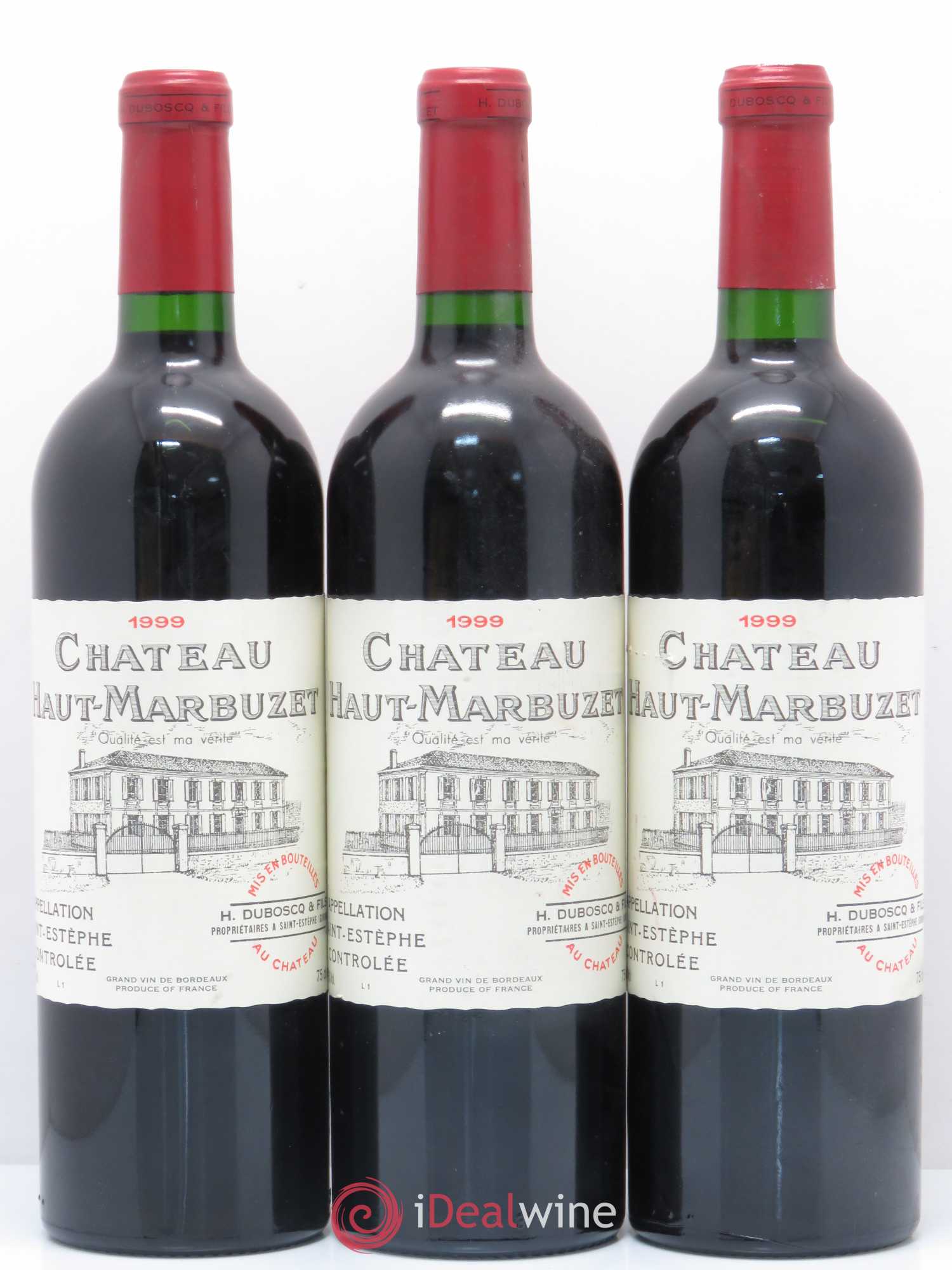 Château Haut Marbuzet 1999 - Lot de 3 bouteilles - 0